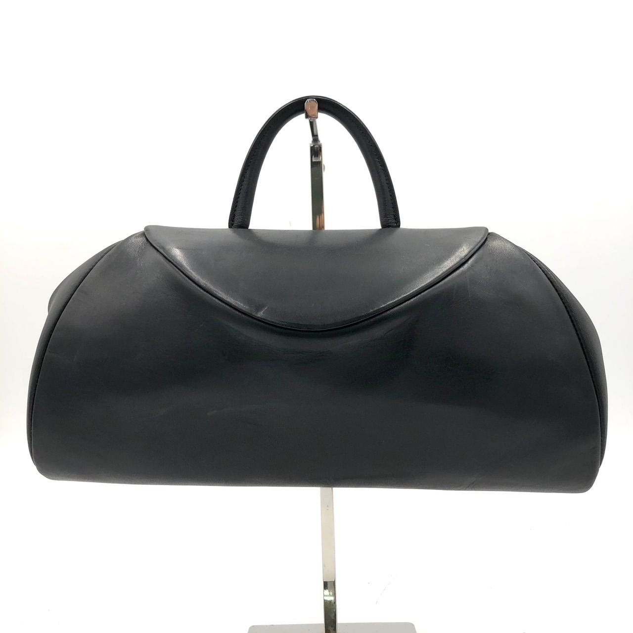 シビラ Sybilla ハンドバッグ レザー ブラック 黒 個性的 鞄 中古 