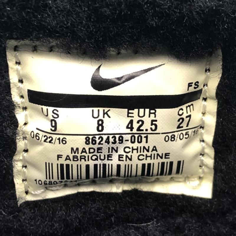 中古】NIKE AIR MOC BOMBER 27cm 862439-001 シューズ ブラック ナイキ