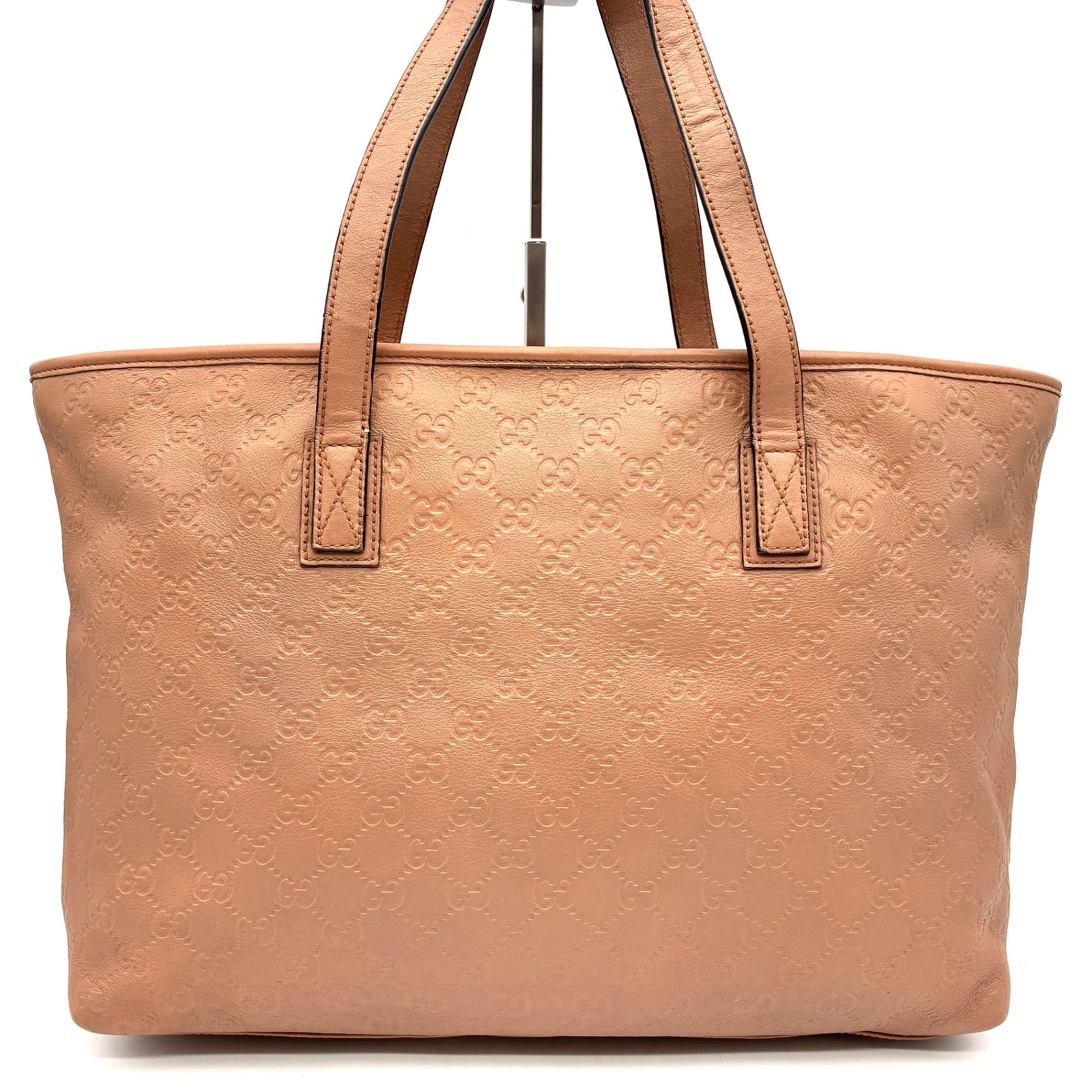 極美品 GUCCI グッチ グッチシマ GG トートバッグ レザー 本革 ピンク