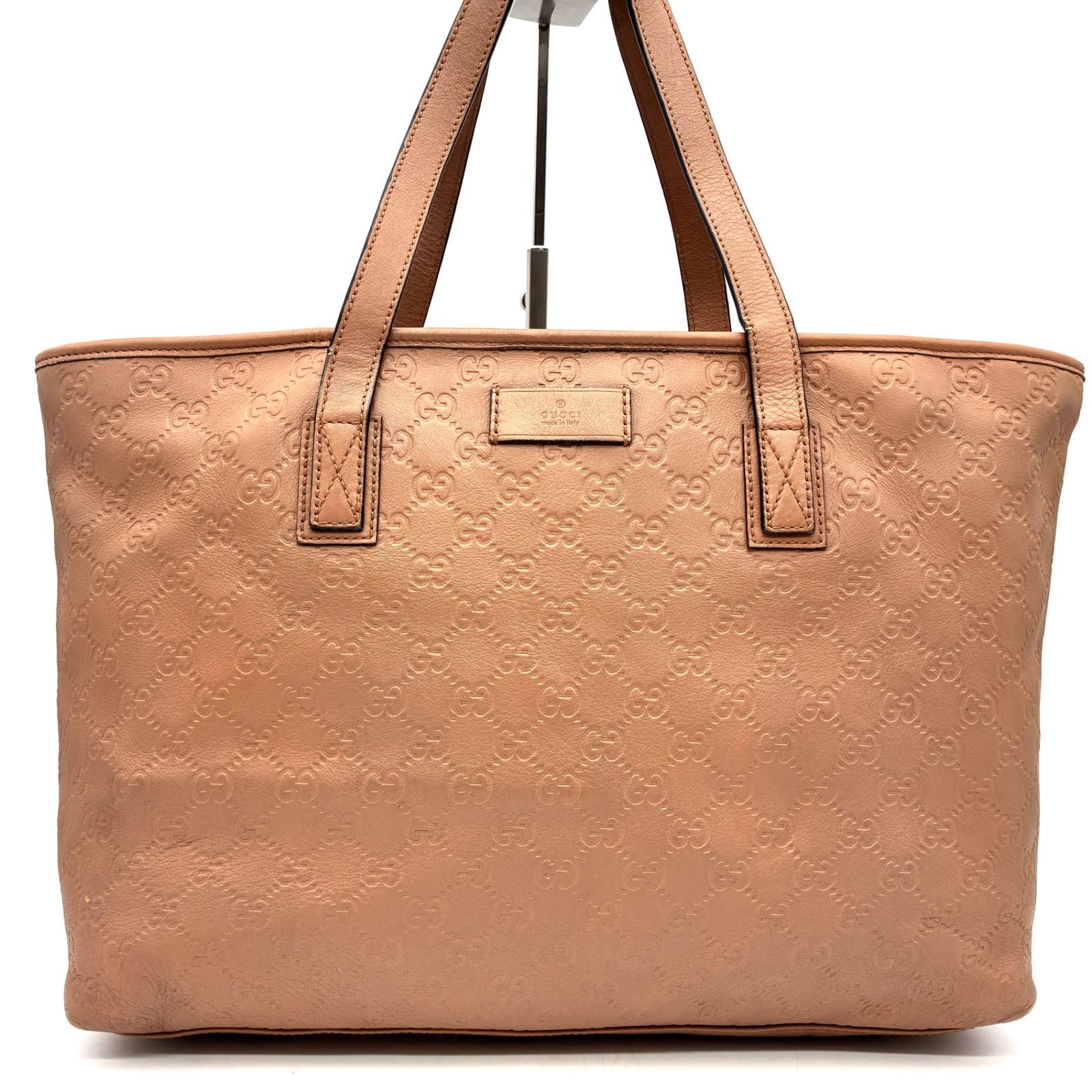 極美品 GUCCI グッチ グッチシマ GG トートバッグ レザー 本革 ピンク