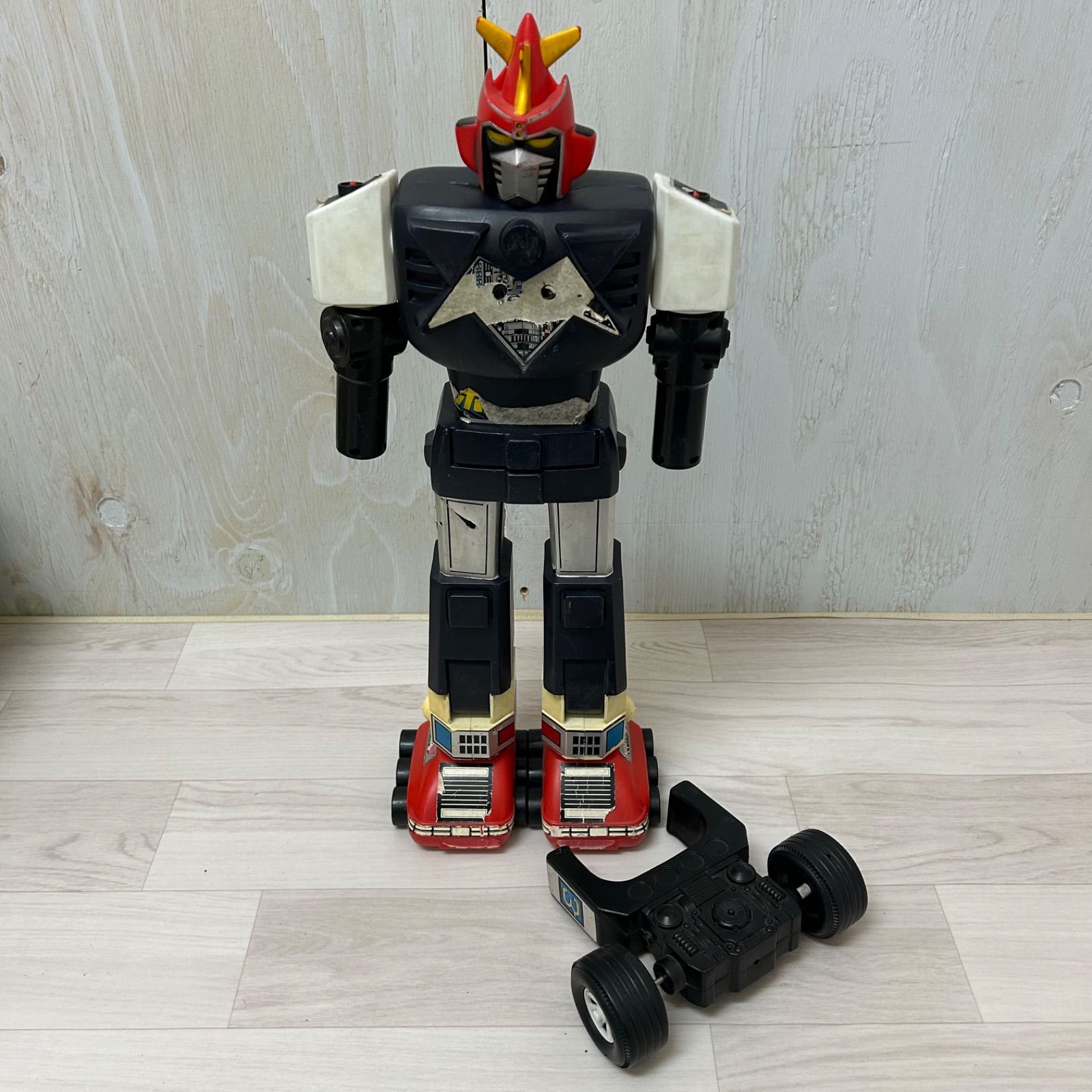 激レア！ ジャンボマシンダー ボルテスV 60cm ソフビ ポピー 当時物