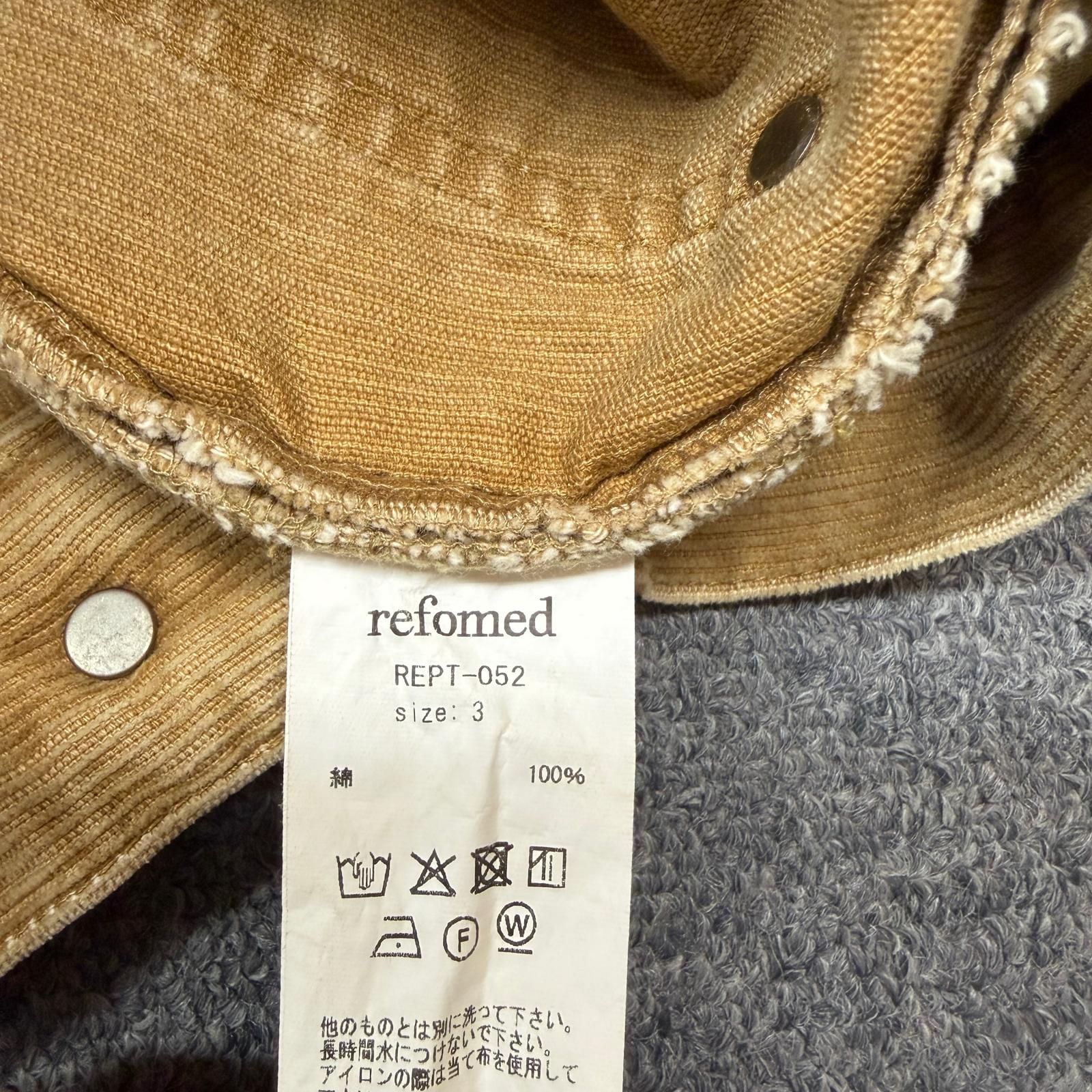 未使用 refomed NEXT MAN CORDS PANTS ネクストマンコーデュロイパンツ リフォメッド REPT-052 ベージュ 3 （10532M） 未使用 refomed NEXT MAN CORDS PANTS ネクストマンコーデュロイパンツ
