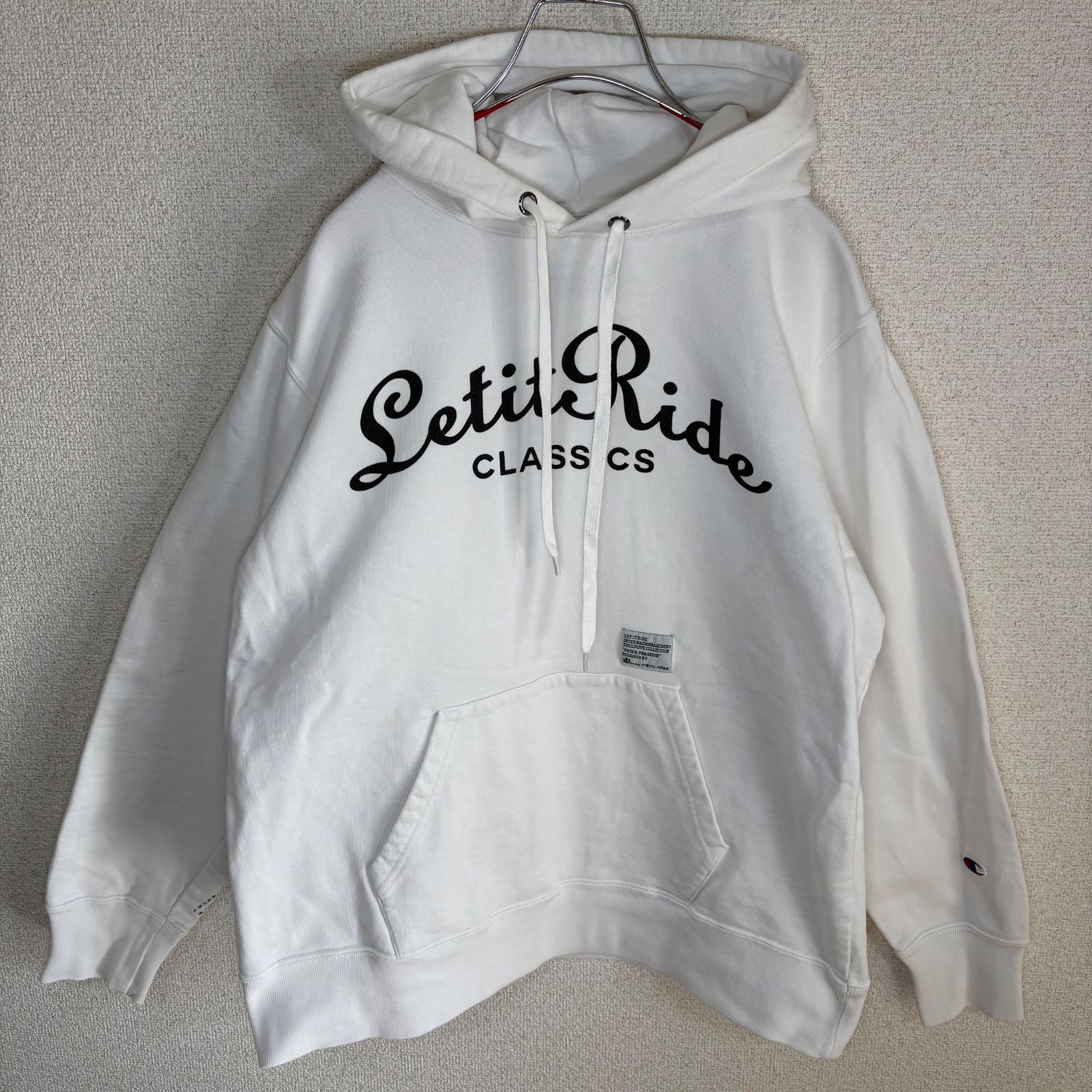 チャンピオン 【美品】champion XL ホワイト パーカー メンズ トップス 