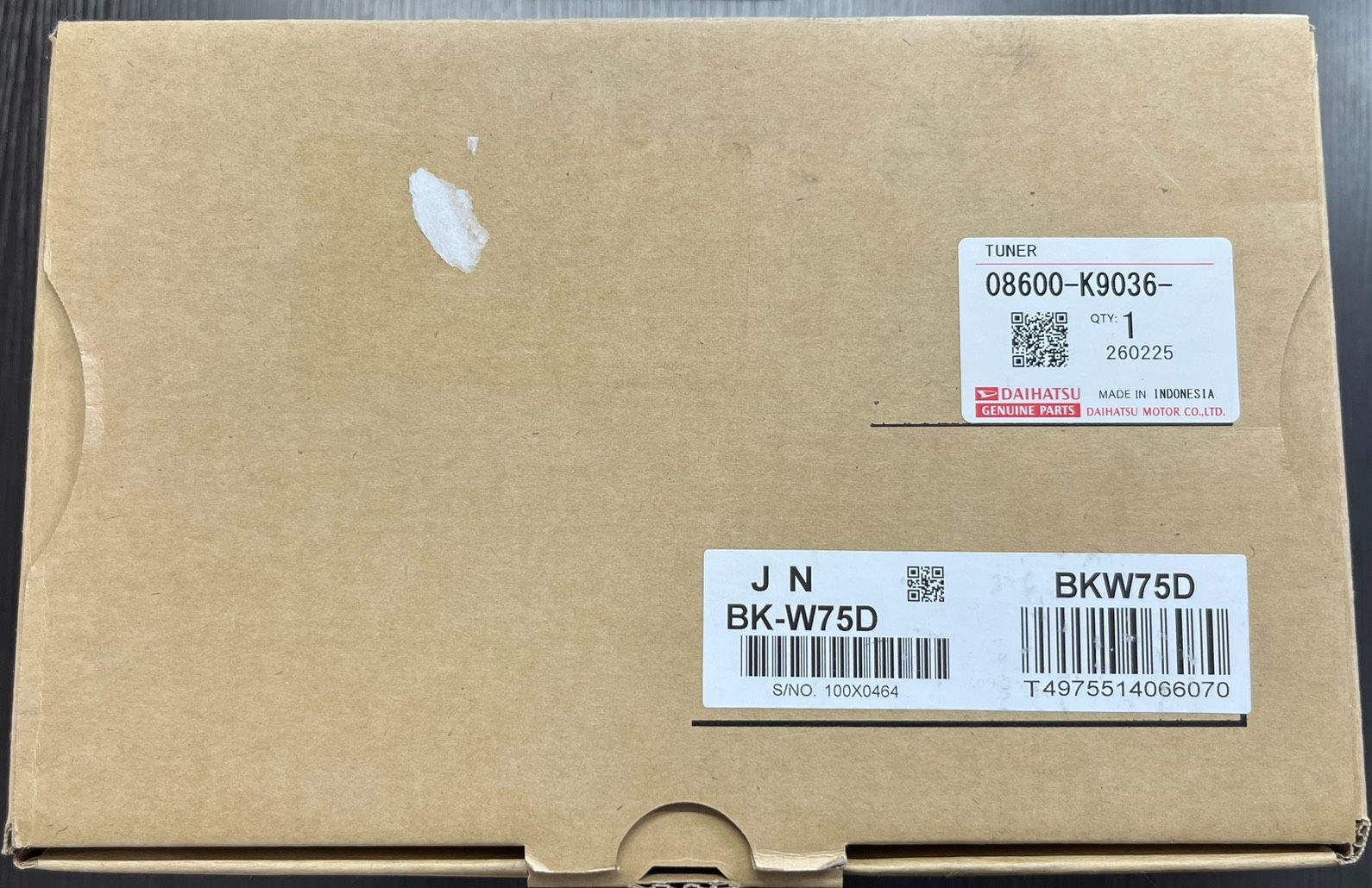 新品未使用】ダイハツ純正オーディオ BK-W75D 08600-K9036 Bluetooth