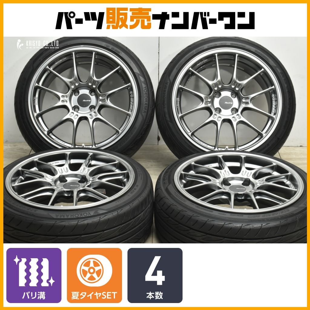 バリ溝】エンケイ レーシング GTC02 17in 8J +42 PCD100 ヨコハマ 