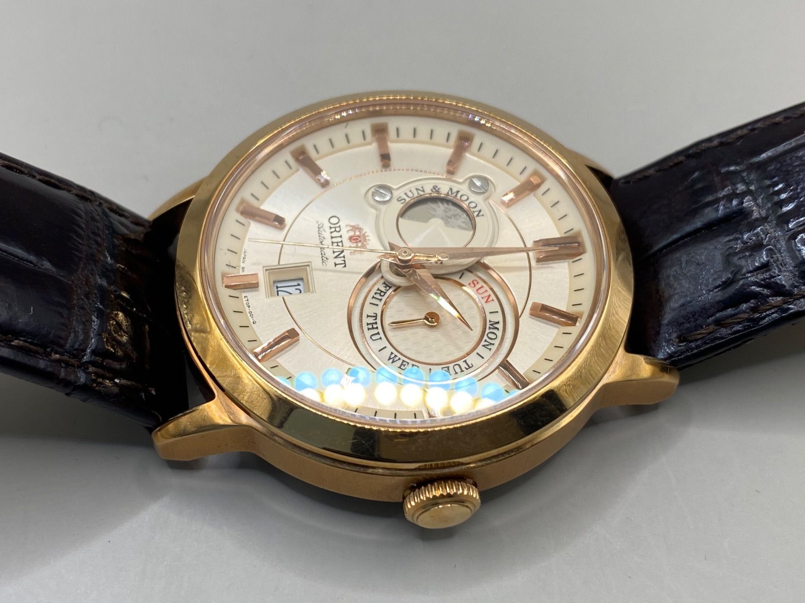美品] オリエント サン＆ムーン ORIENT SUN & MOON ET0P-D0-B 自動巻 