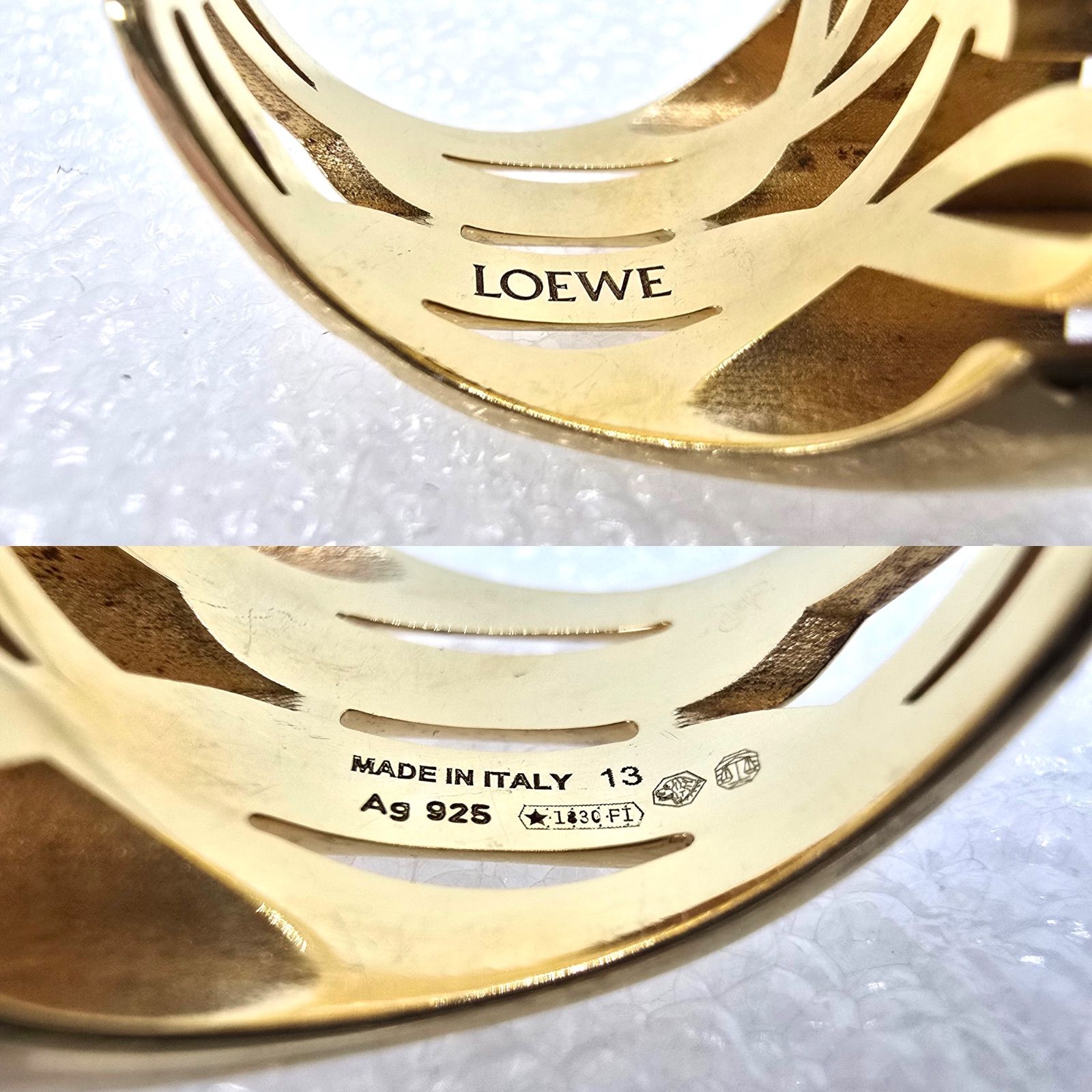 LOEWE ロエベ アナグラム リング 13 約14号 ゴールドカラー 
