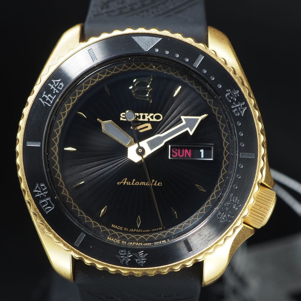 新品 限定 SEIKOセイコー EVISEN スケボー ゑ コラボ 兜 黒金 ◇未使用/ほぼ新品/限定モデル◇ 【SEIKO】 セイコー 5スポーツ ゑ