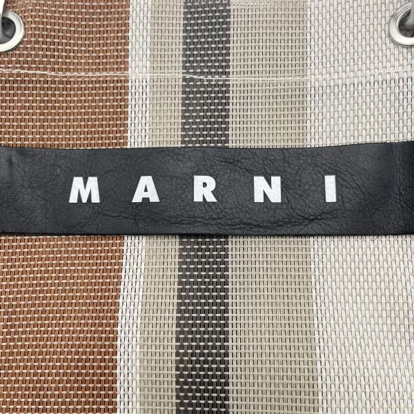 美品 マルニマーケット MARNI MARKET トートバッグ ストライプバッグ