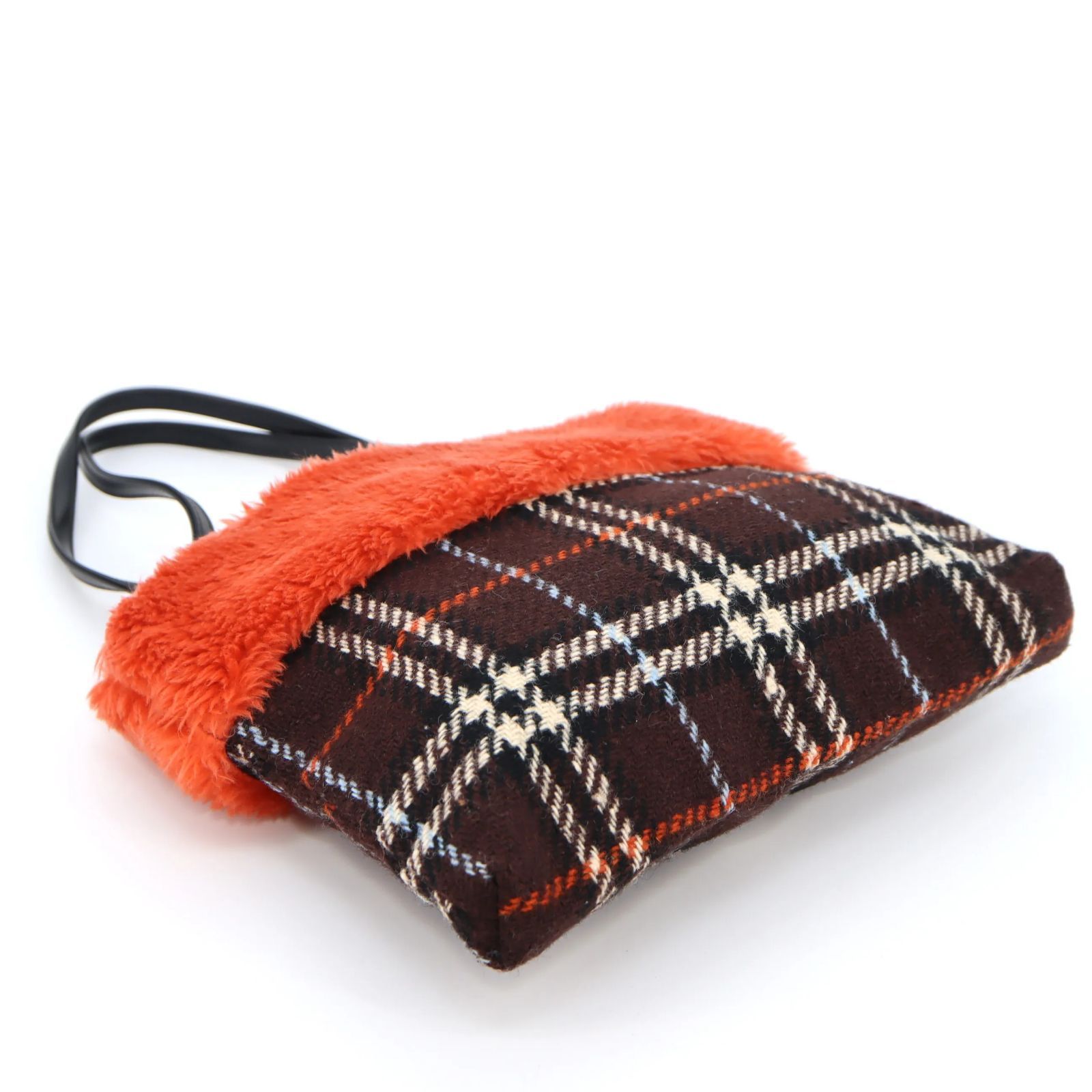 中古】美品 Burberry Nova Check Wool Handbag ヴィンテージ 