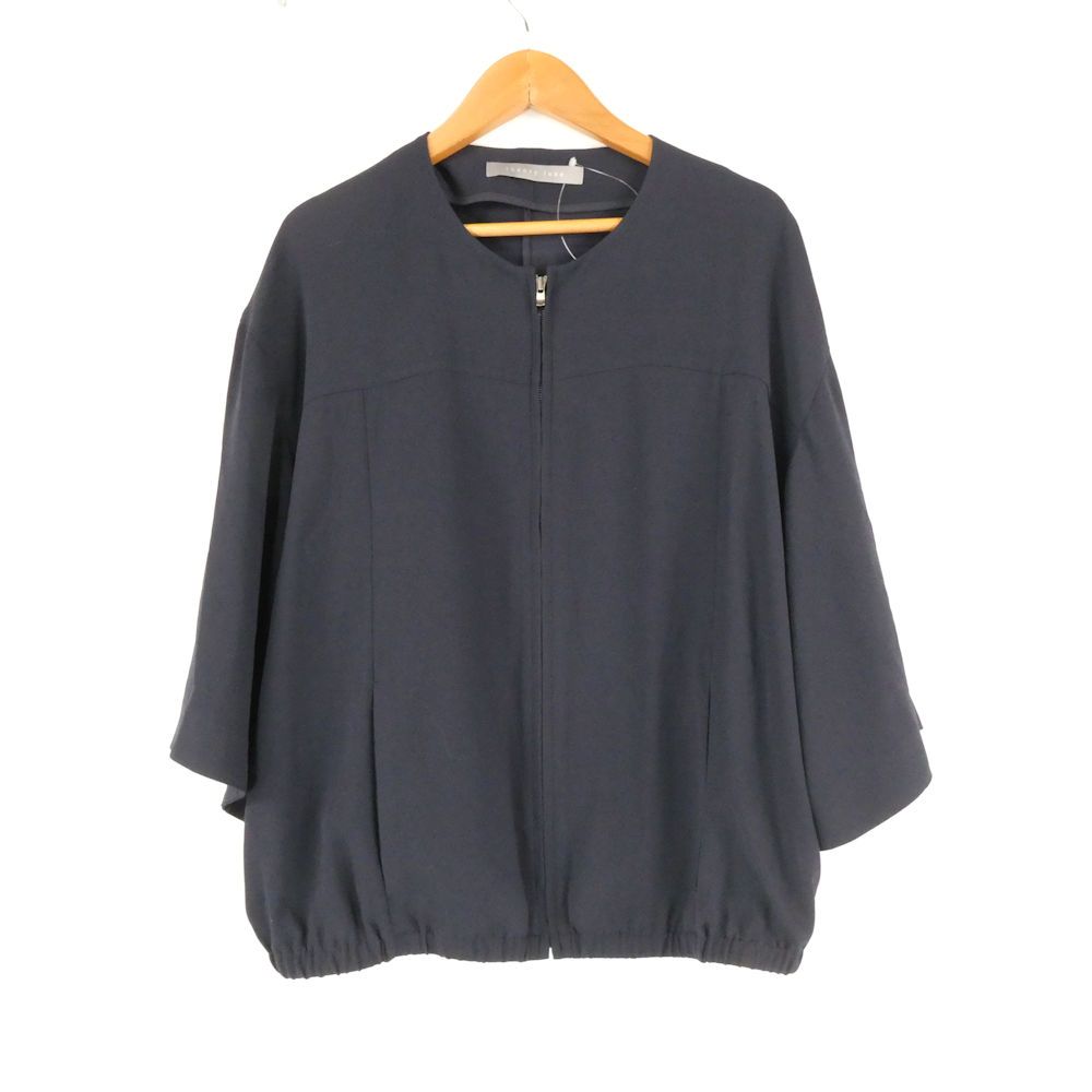 【美品】セオリーリュクス　ジップアップブルゾン　ジャケット　ブラック　38サイズ 美品 theory luxe セオリーリュクス コットン×ナイロン ワイドスリーブ