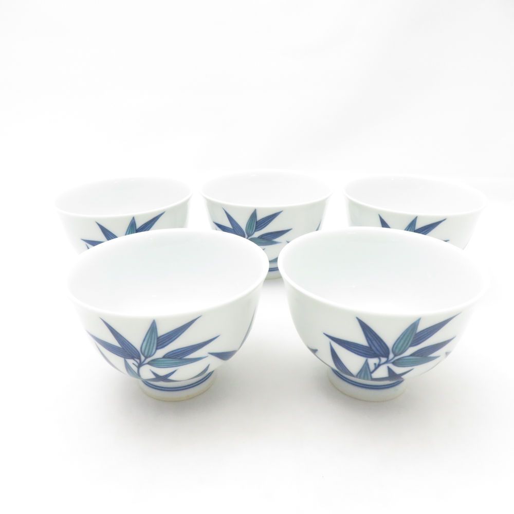 美品 今泉今右衛門 錦笹絵 湯呑 5点 セット 煎茶 汲出碗 色鍋島 有田焼 和食器 SU13738A2 美品 今泉今右衛門 錦笹絵 湯呑 5点 セット 煎茶 汲出碗 色鍋島 有田焼