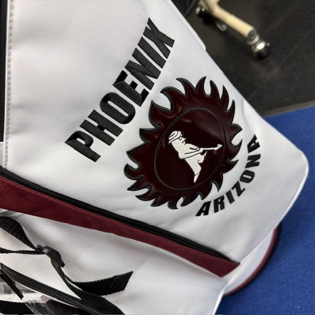  Cb 未使用品 ピン キャディバッグ CB-N2603 レトロスタンド 9型 口枠4分割 葛西店 ゴルフトーナメント用品 ゴルフバッグ キャディバッグ ゴルフ