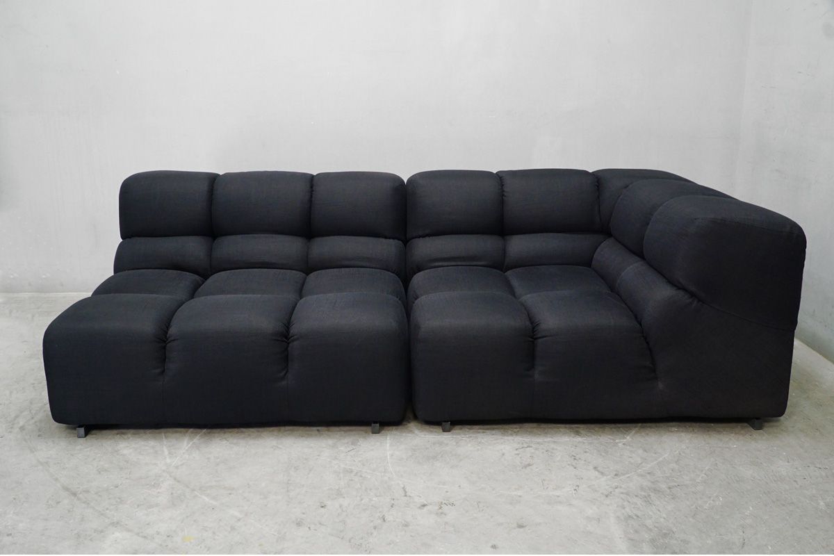  展示 B-B ITALIA ビーアンドビーイタリア Tufty-Time タフティタイム モジュラーソファセット パトリシア ウルキオラ172万010228 ベルベットソファ 2人掛け 3人掛けソファ ソファ ソファベッド