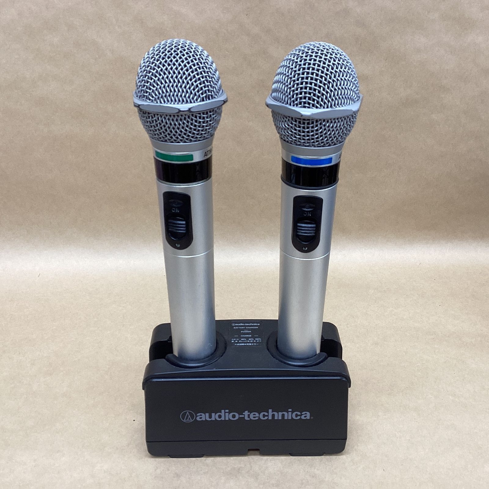 audio-technicaワイヤレスマイクロフォンATIR-T88&充電器 2本セット】 audio-technica 赤外線ワイヤレスハンドヘルドマイク ATIR
