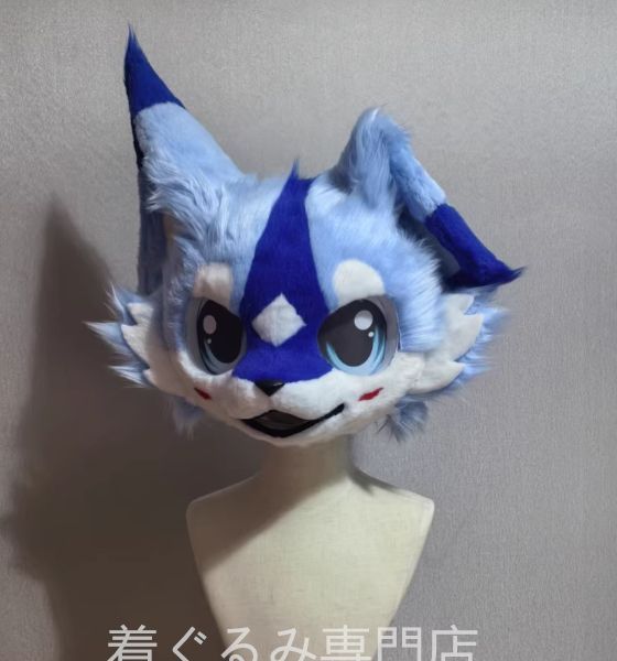 狼 マスク 着ぐるみ ヘッド 全頭 ヘッド ケモノ ファースーツ