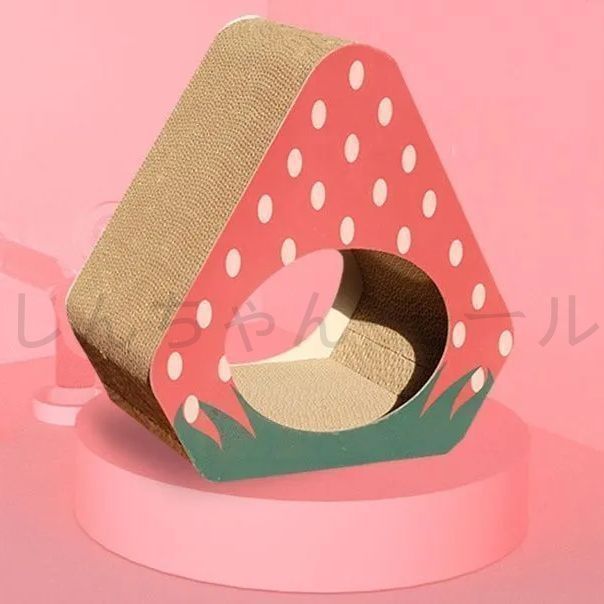 猫 爪とぎ 猫用品 新品 可愛い おしゃれ 置き型 おもちゃ いちご型 送料無料 おもちゃ