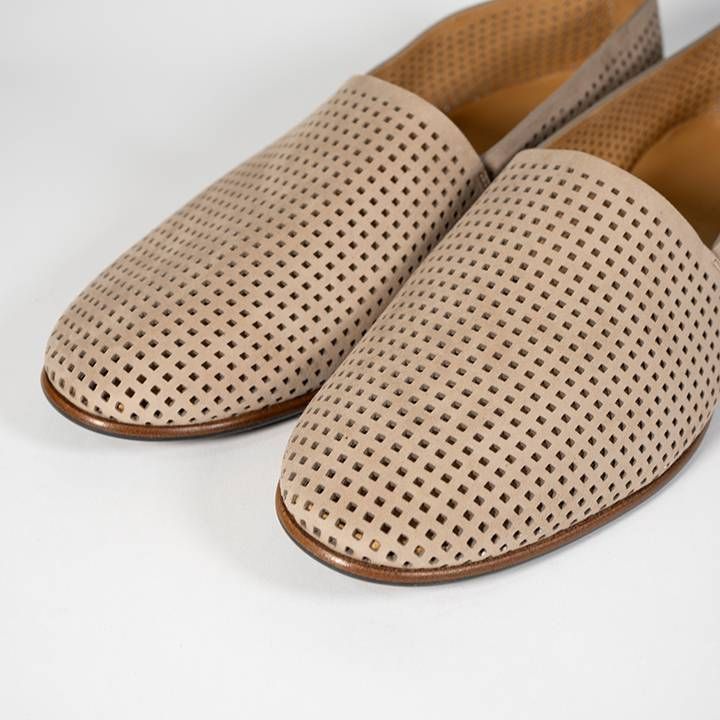 HERMES エルメス エレオス モカシン スリッポン シューズ ベージュ 