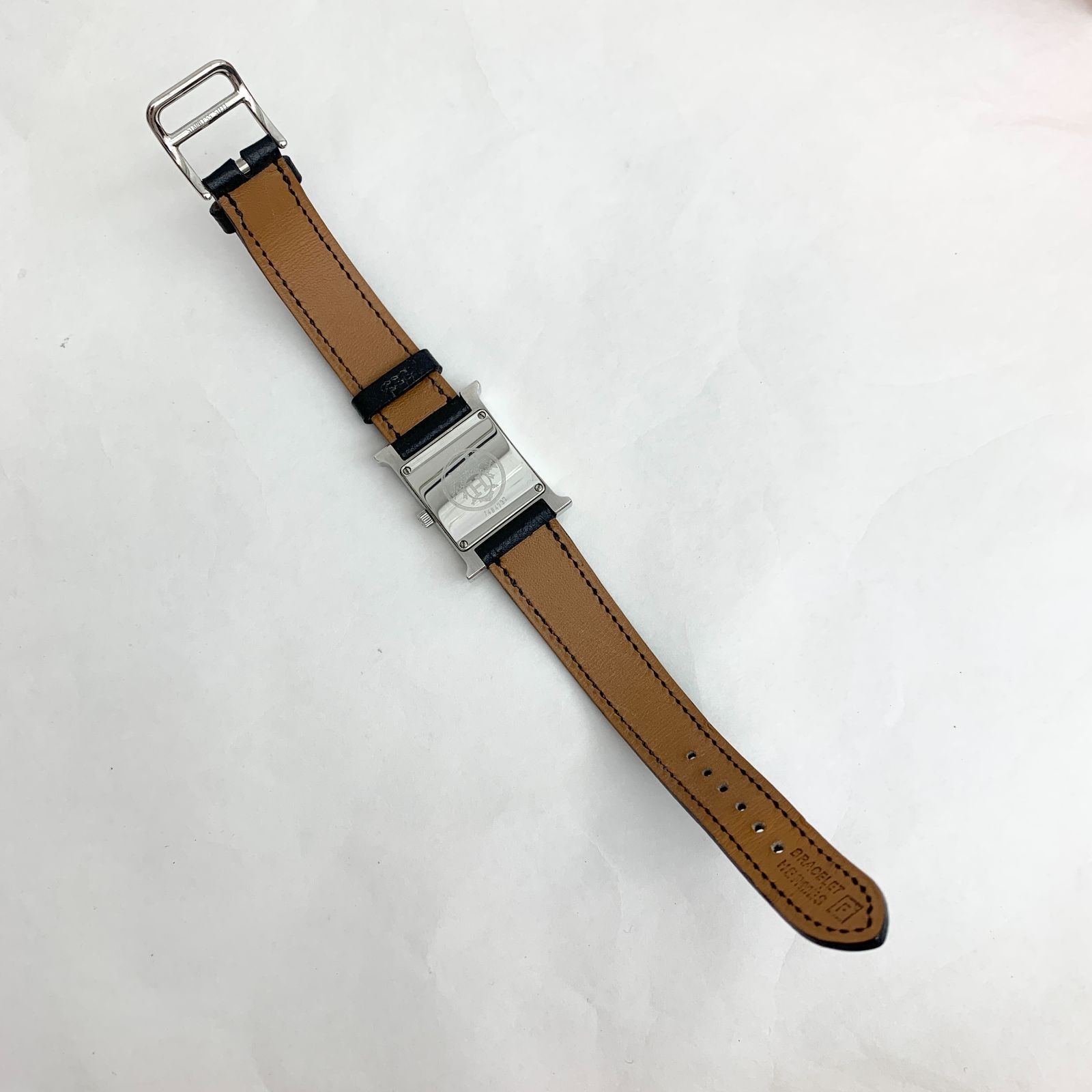 HERMES エルメス Hウォッチ HH1.210 ブラック 黒 文字盤 F▢ 腕時計 