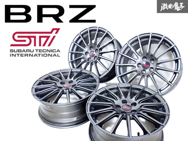 SUBARU STI 純正OP 17インチ7.5J+48 ガンメタホイール ○☆美品!!☆ スバル 純正OP STi ENKEI製 ZC6 BRZ 17インチ 7J ＋48