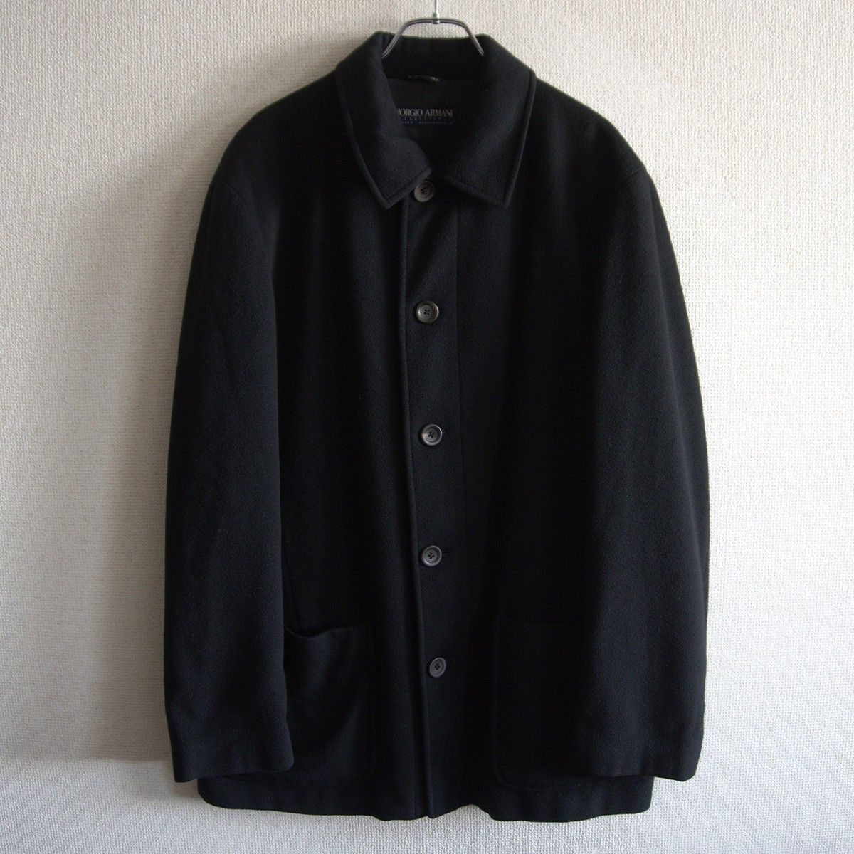 メンズ 【ジョルジオ アルマーニ GIORGIO ARMANI】ハーフコート 黒
