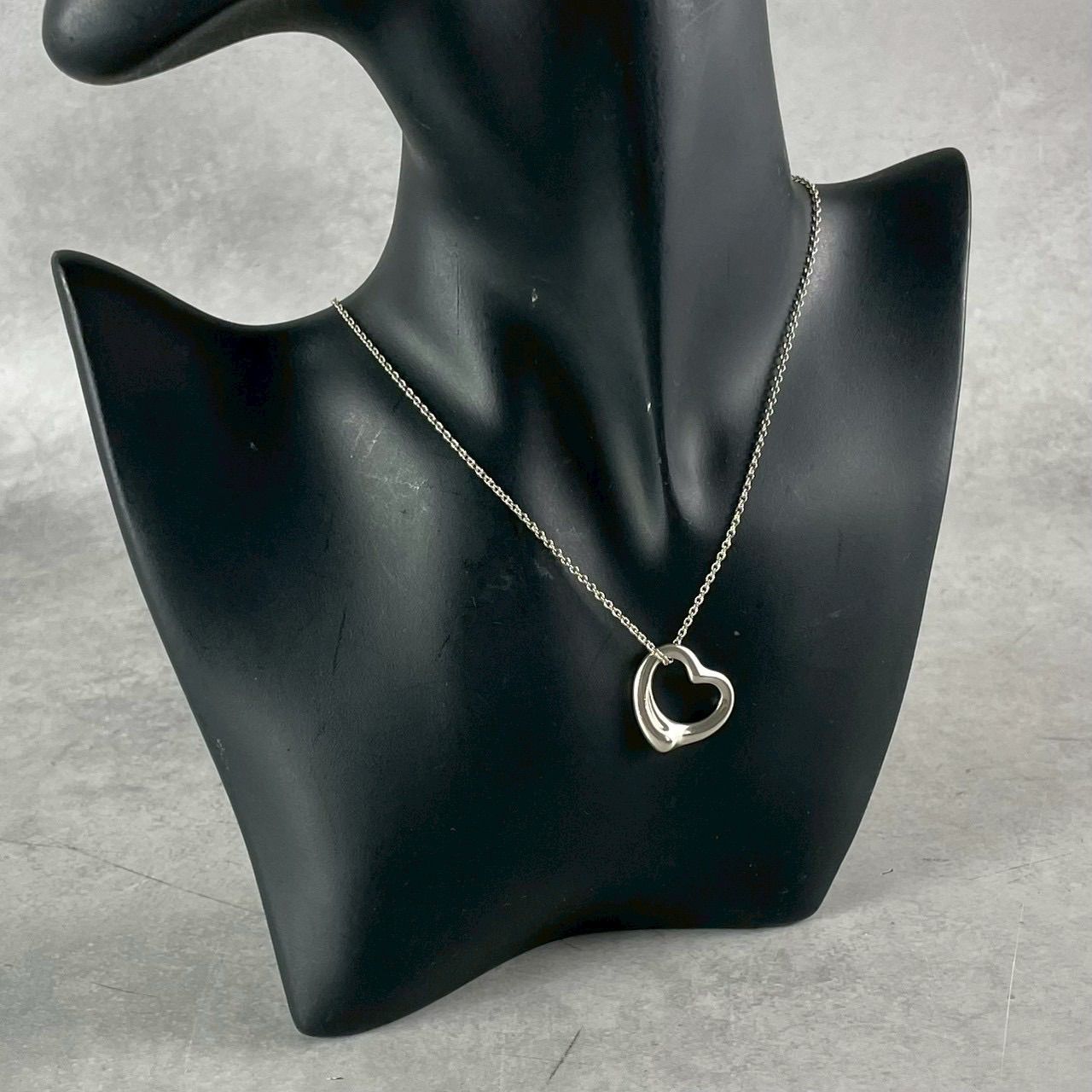 美品 Tiffany&Co. ティファニー オープンハート ネックレス ペンダント 
