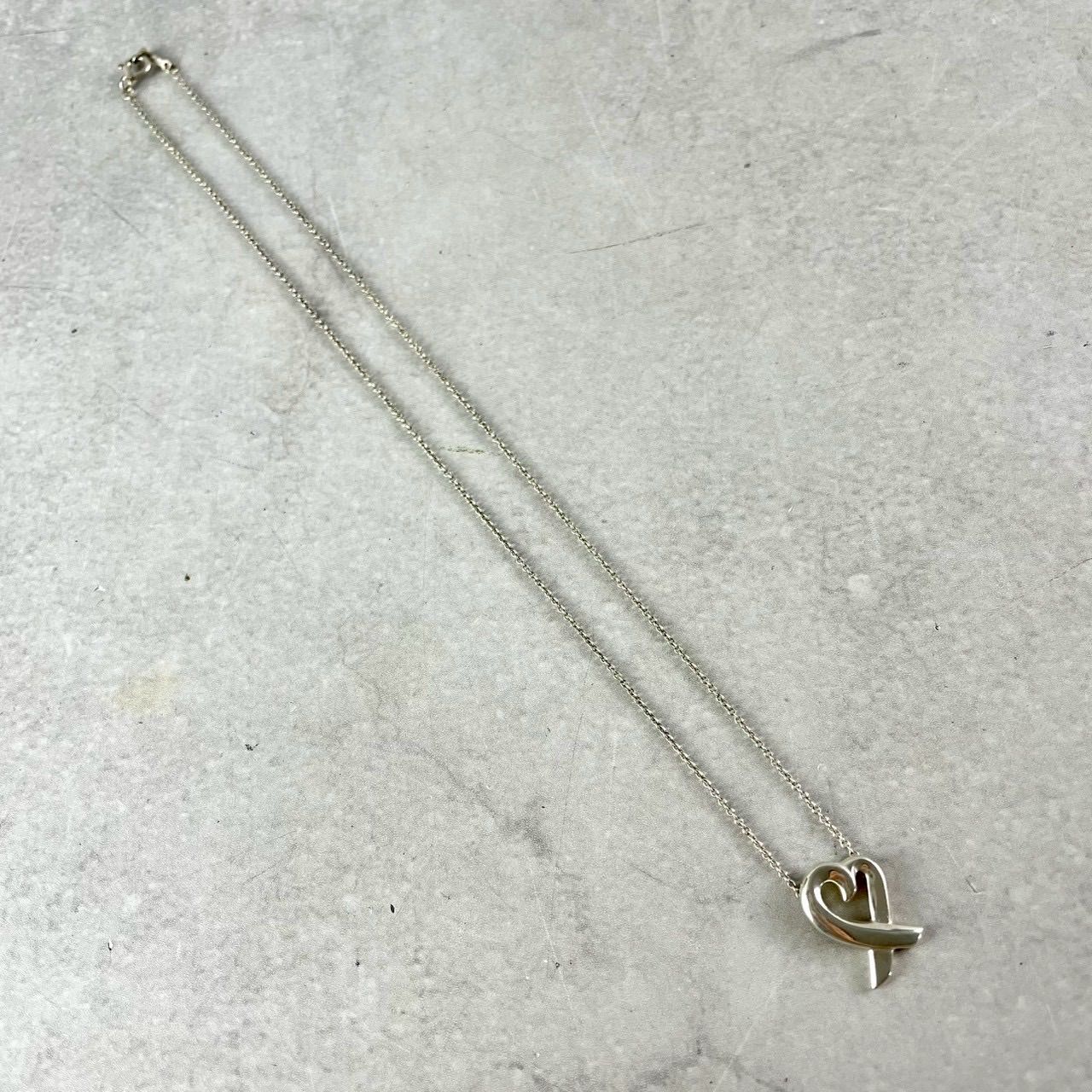 美品 Tiffany&Co. ティファニー ラビングハート ネックレス ペンダント 