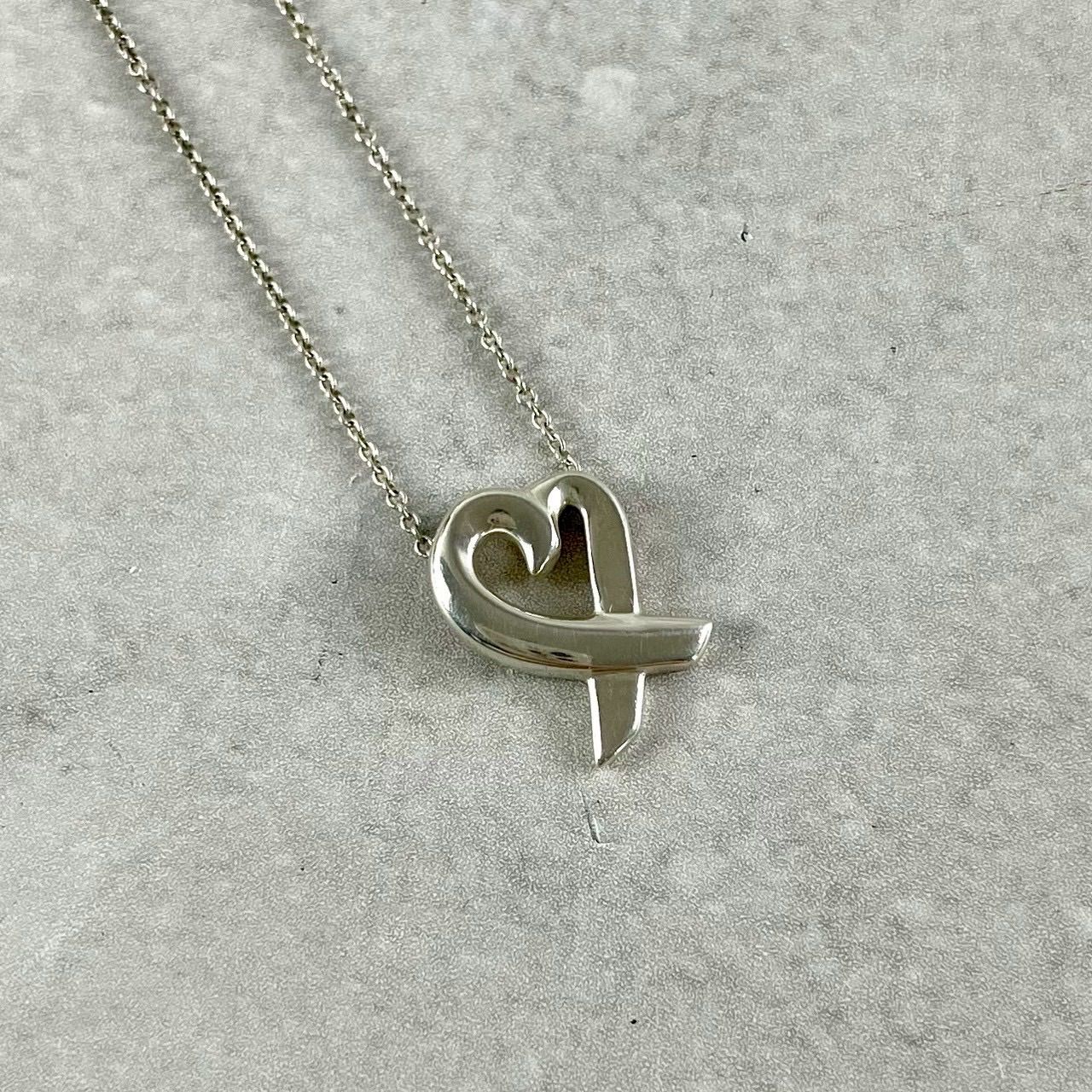 美品 Tiffany&Co. ティファニー ラビングハート ネックレス ペンダント 