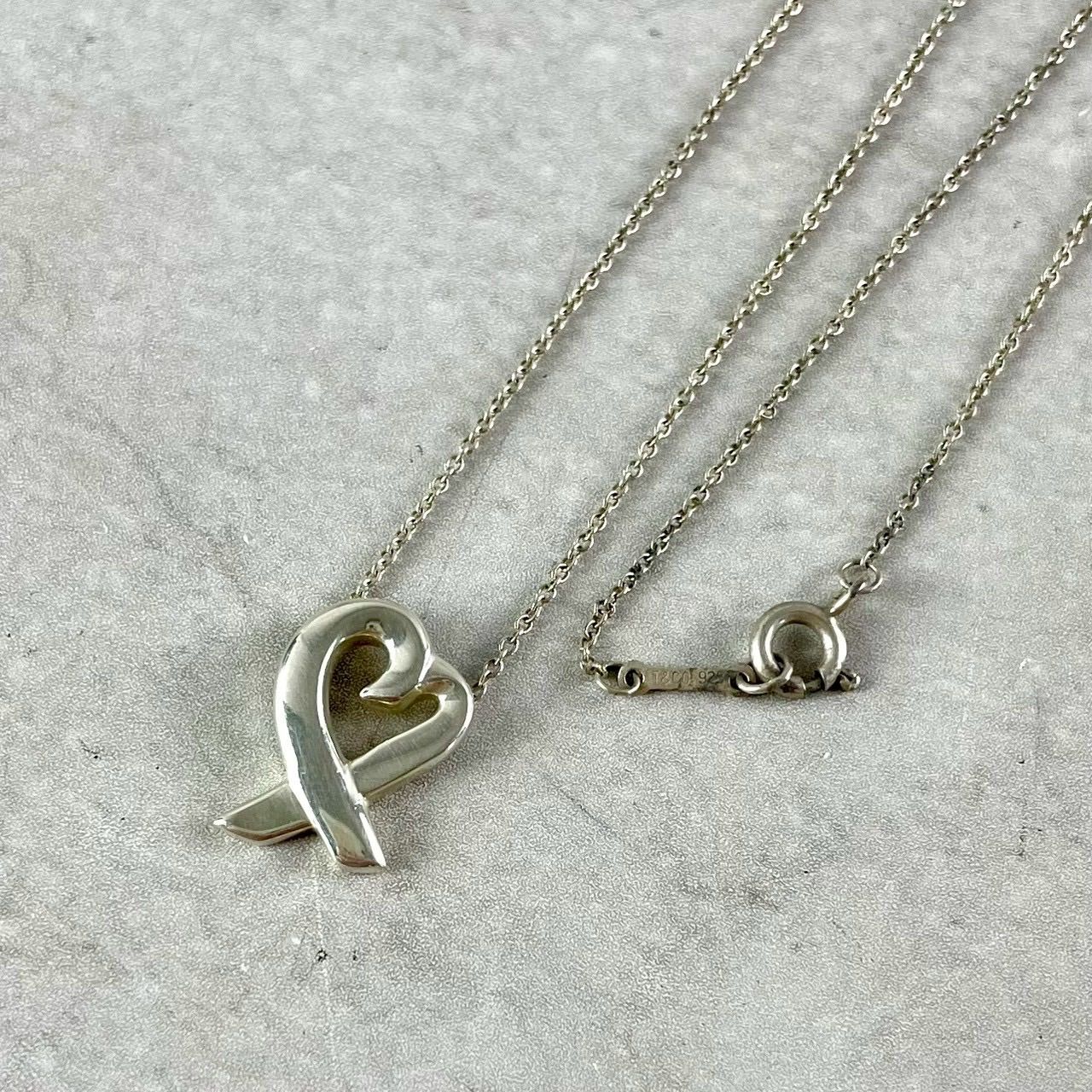 美品 Tiffany&Co. ティファニー ラビングハート ネックレス ペンダント 