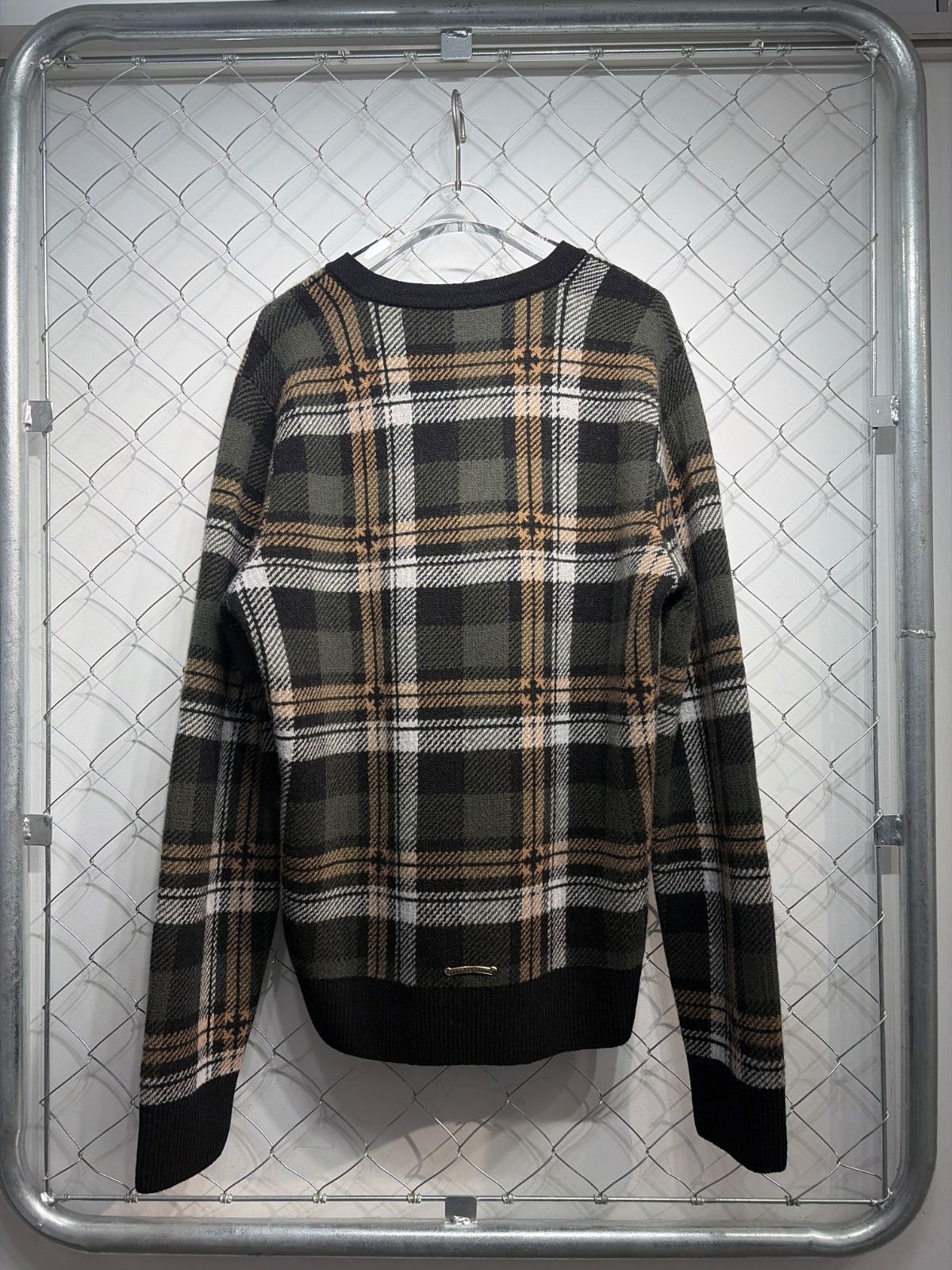 CHROME HEARTS クロムハーツ BIG CITY V NECK チェック柄カシミア