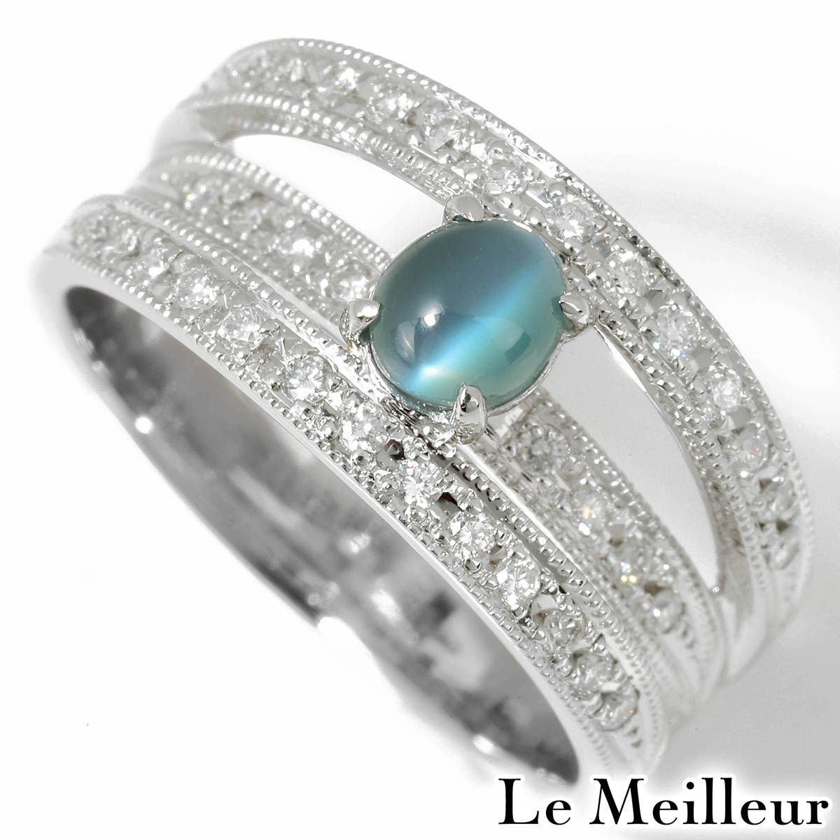 新品仕上済】 アレキサンドライトキャッツアイ 0.87ct ダイヤモンド 