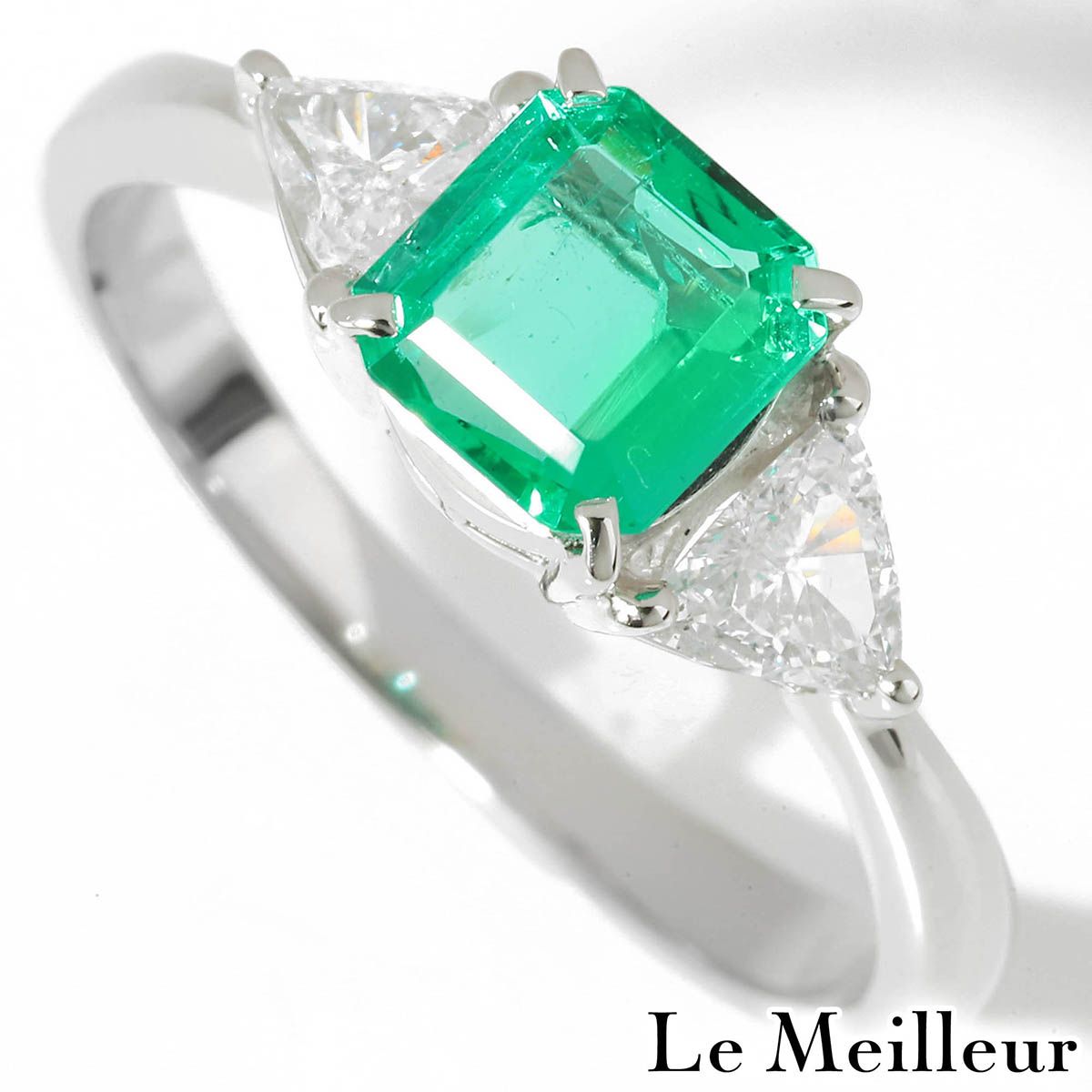 新品仕上済】 エメラルド 0.76ct ダイヤモンド 0.36ct プラチナ Pt900 