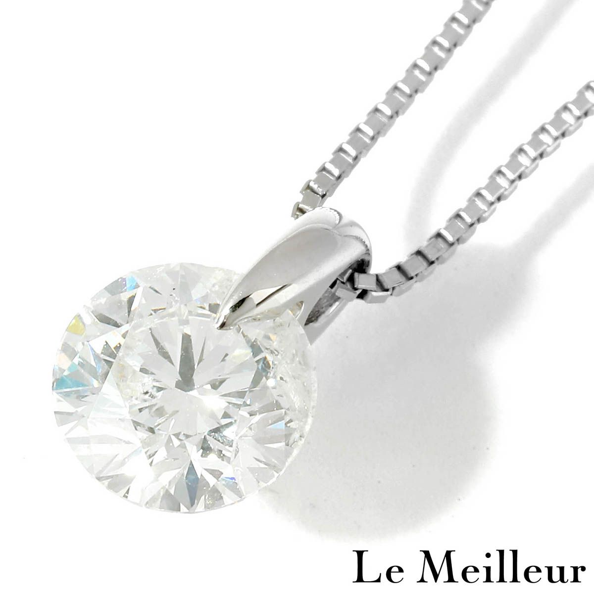 新品仕上済】 ダイヤモンド 1.381ct プラチナ Pt900 1粒ペンダント 