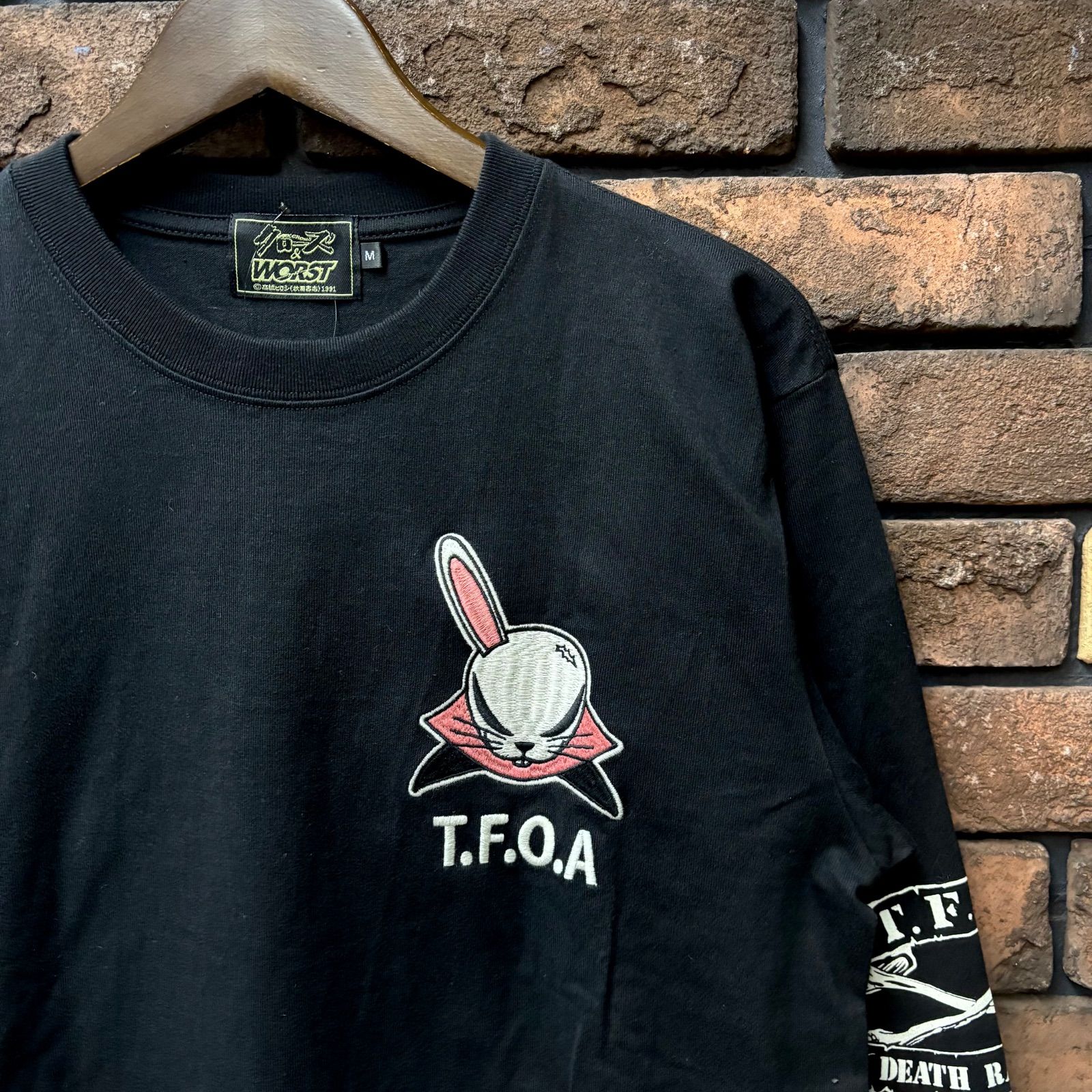 CROWS×WORST】天竺ロンT もこもこ 長袖 Tシャツ クローズ ワースト