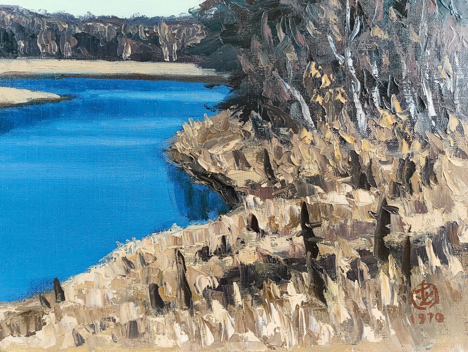 坂本直行 「晩秋の別当賀川」 油絵・油彩画 絵画 - メルカリ