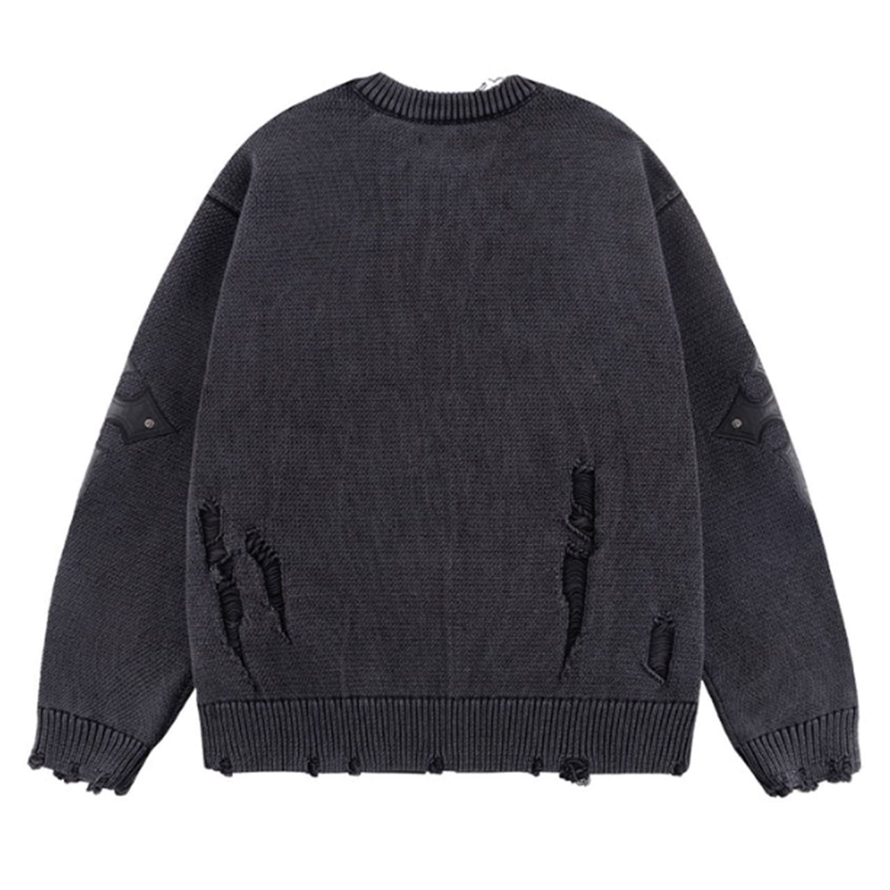 新品 サプライヤー SUPPLIER Distressed Cross Leather Patch Crew 