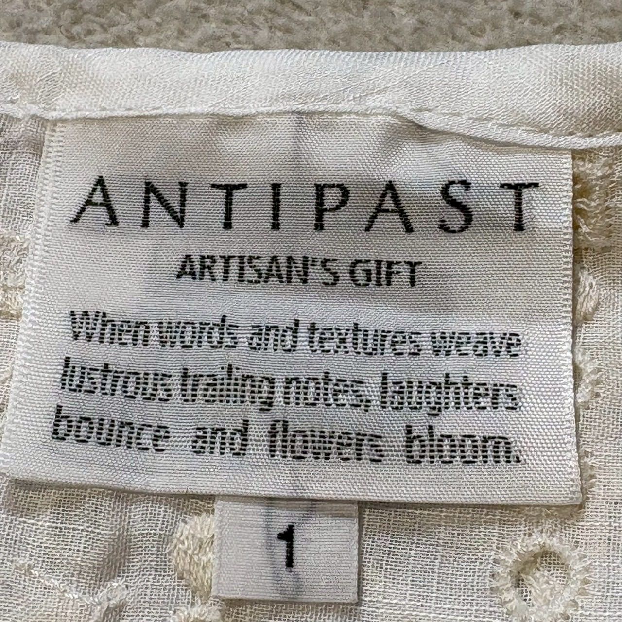 高級】 ANTIPAST （アンティパスト） 花刺繍デザイン レース 