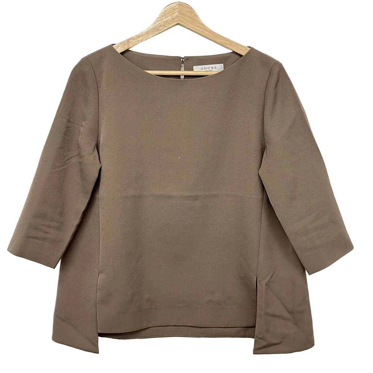 アドーア ADORE 七分袖カットソー サイズ38 M - 黒 レディース クルー 