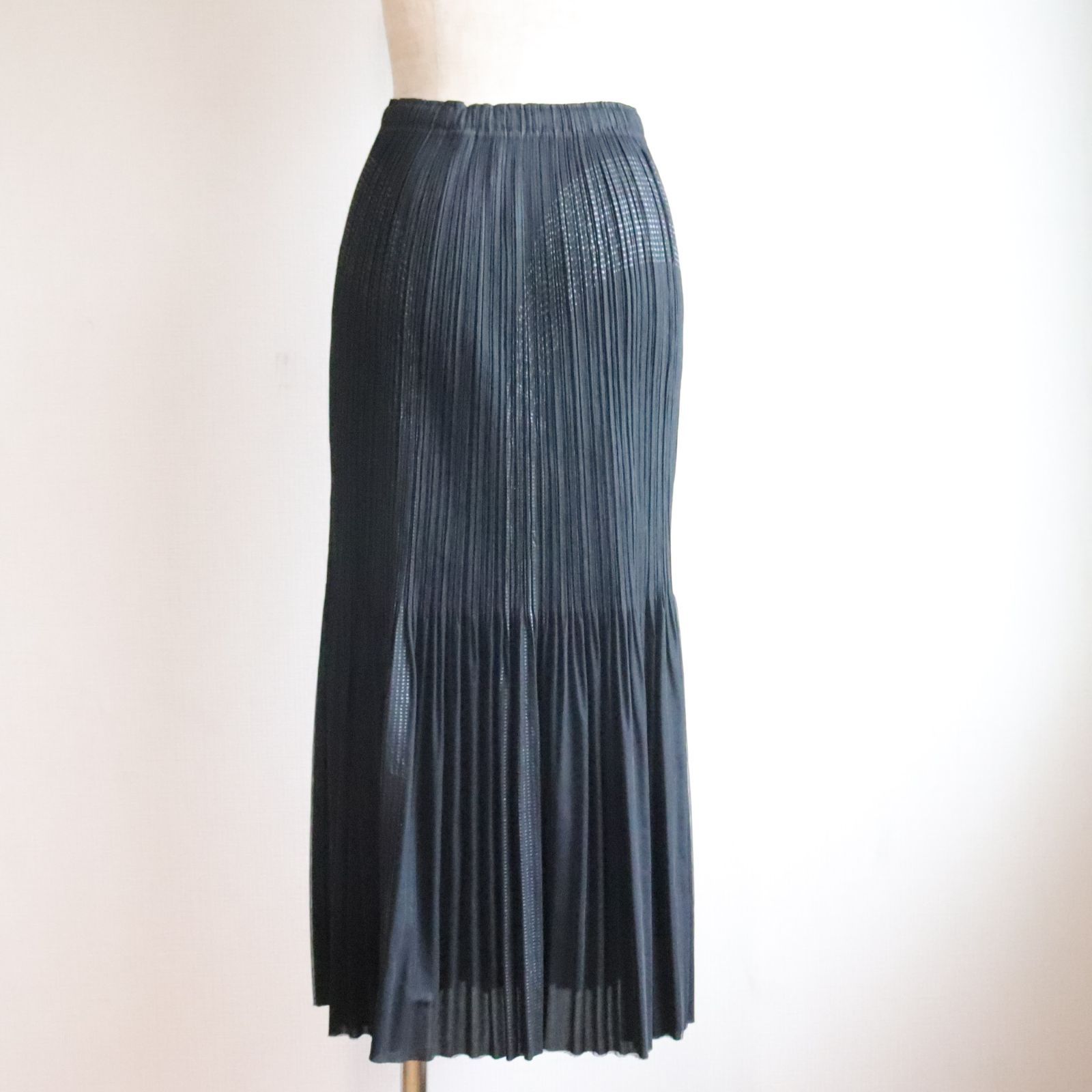 PLEATS PLEASE イッセイミヤケ セットアップ ブラック ロングスカート