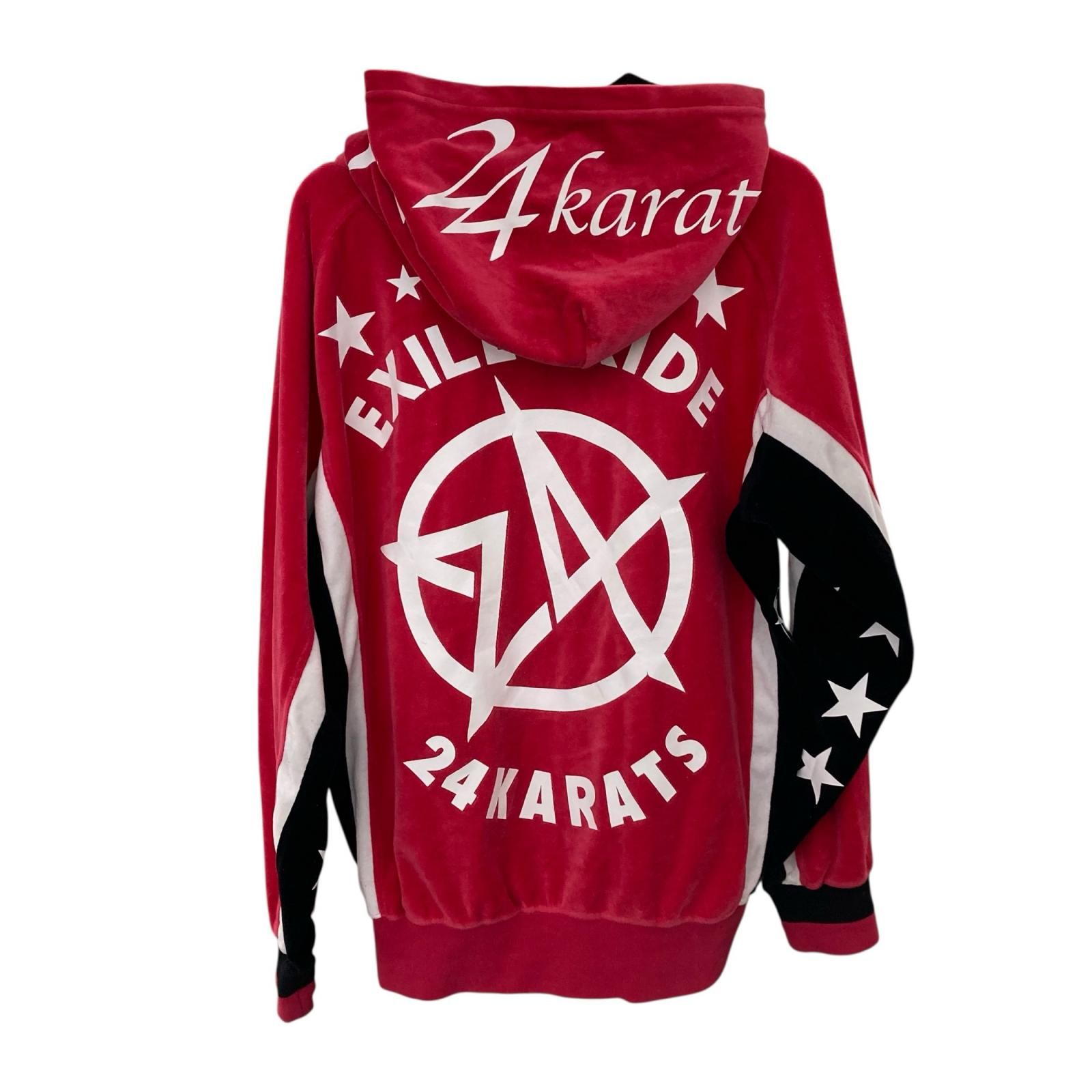170040 現状品 24KARATS EXILE TRIBE ジャージ セットアップ XL 赤