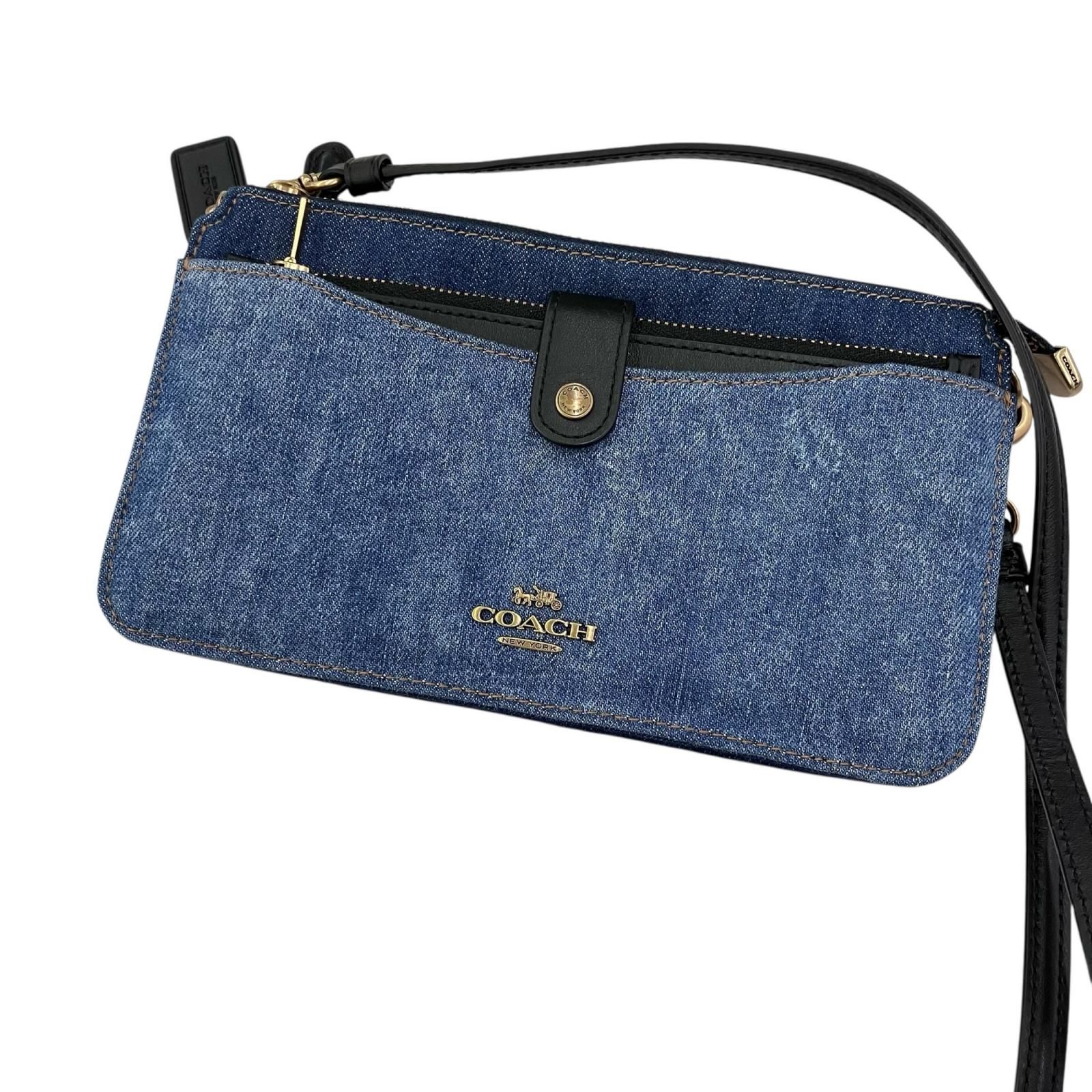 186005 現状品 COACH コーチ ショルダーバッグ デニム 89607 - メルカリ