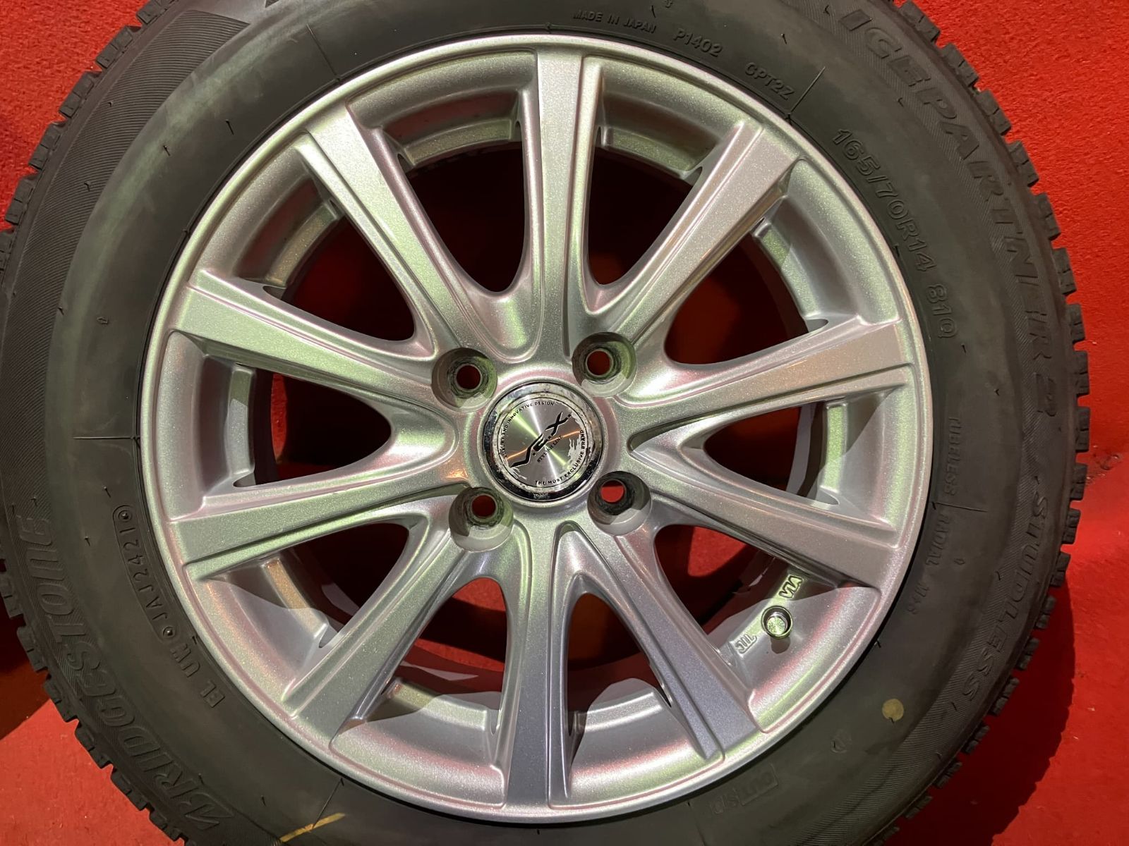 中古スタッドレスタイヤホイールセット【165/70R14 BRIDGESTONE ICE 