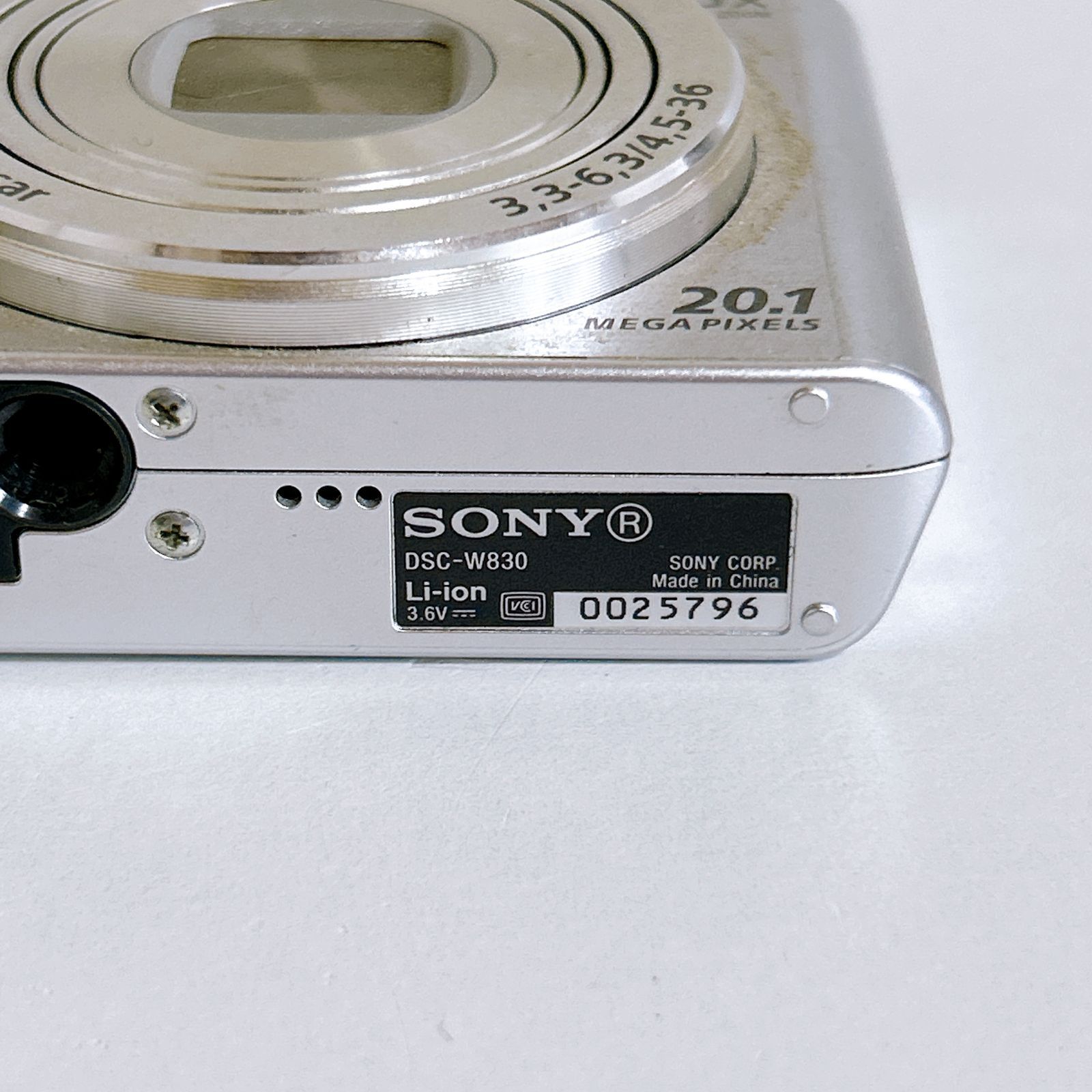 SONY Cyber-shot DSC-W830 カメラ コンデジ シルバー 動作確認済み SD