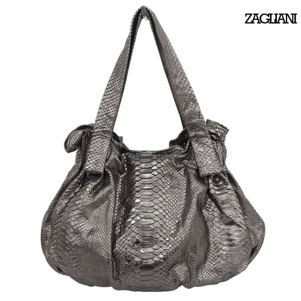 超美品 ザリアーニ ZAGLIANI パイソン トート バッグ 肩掛け