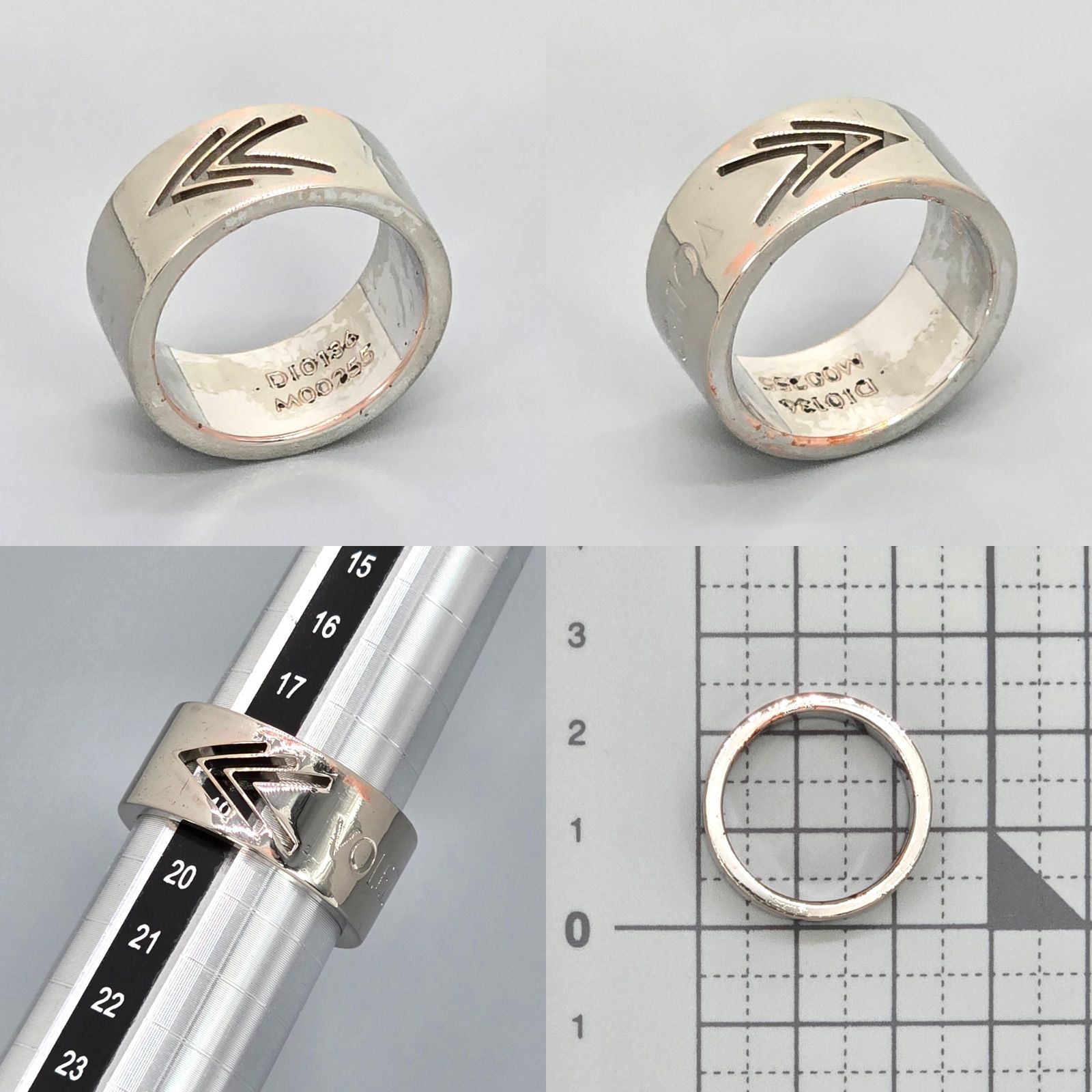 LOUIS VUITTON ルイヴィトン M00255 リング・VVV M 約19号 カット