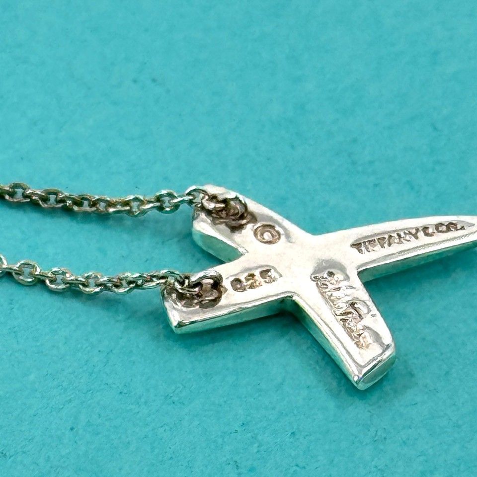 TIFFANY ネックレス キス クロス 925 SV - メルカリ