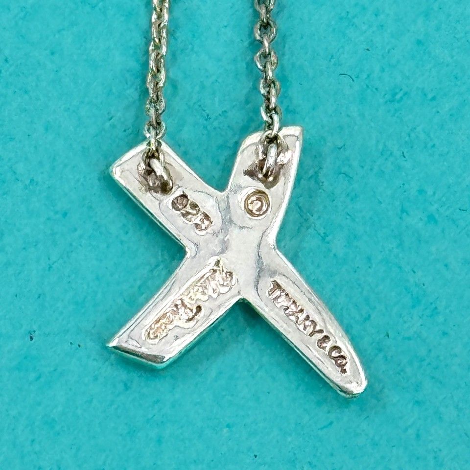 TIFFANY ネックレス キス クロス 925 SV - メルカリ