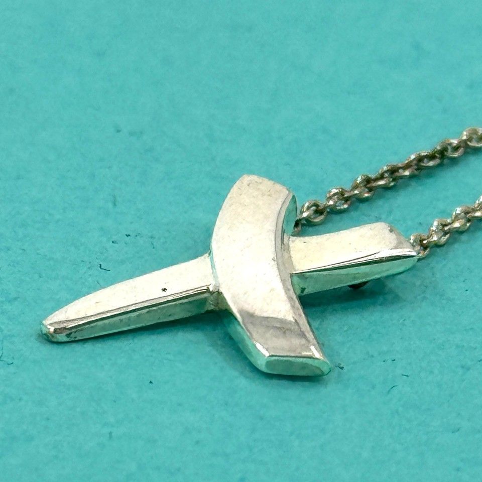 TIFFANY ネックレス キス クロス 925 SV - メルカリ