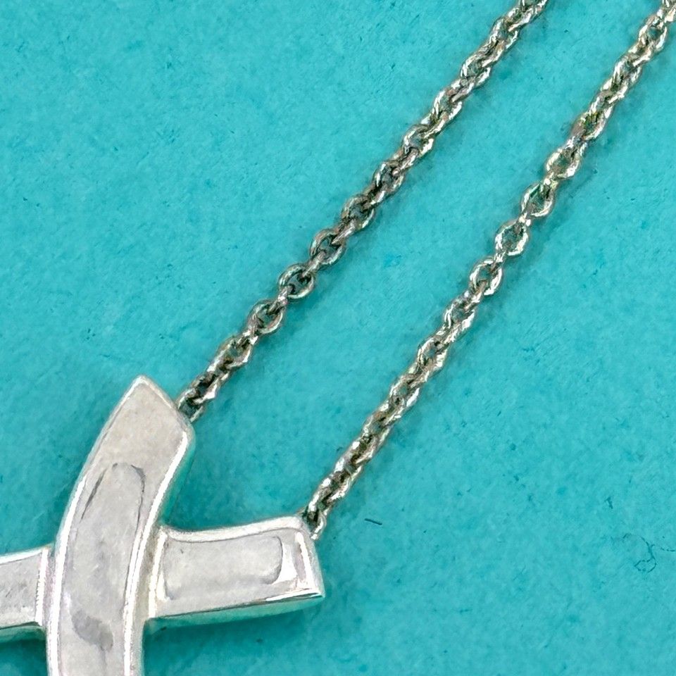 TIFFANY ネックレス キス クロス 925 SV - メルカリ