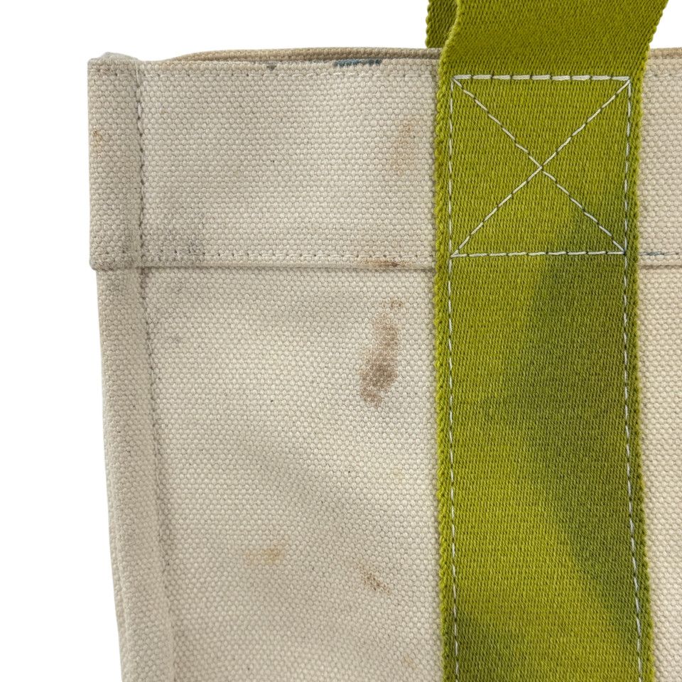 HERMES ホワイト x グリーン ボラボラMM ハンドバッグ 美品】Herms 